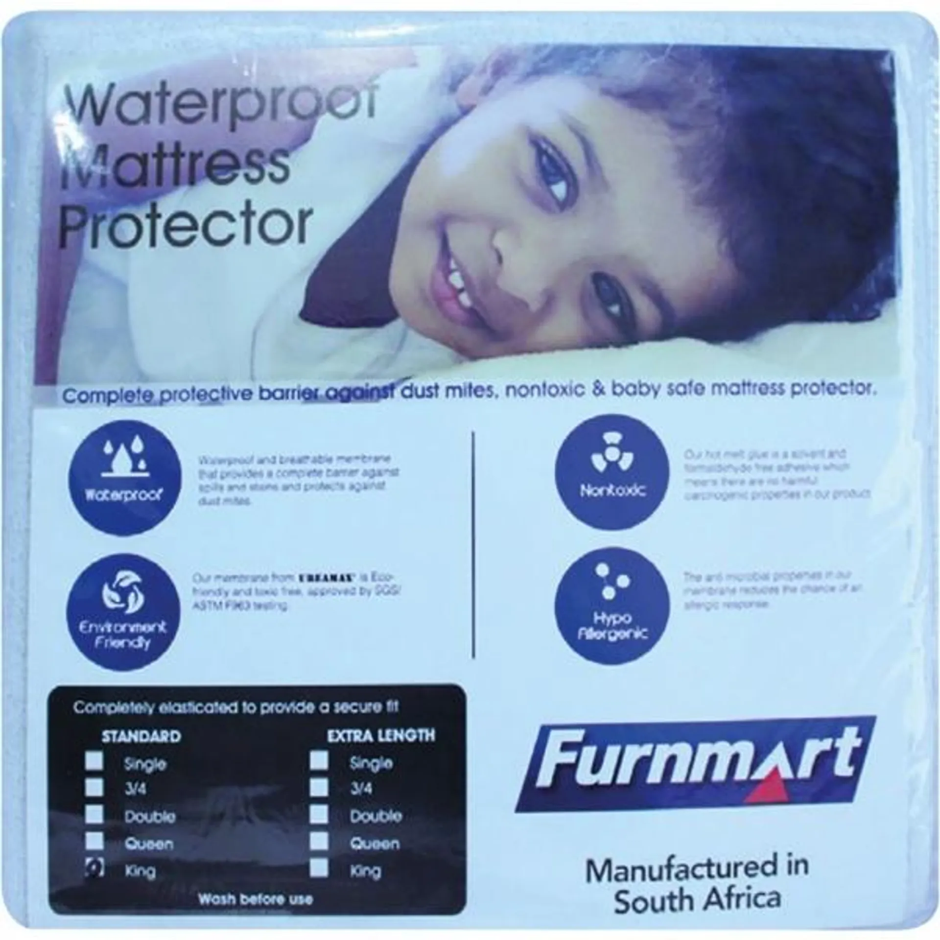 Waterproof M/Fibre 137cm Mattress Protector