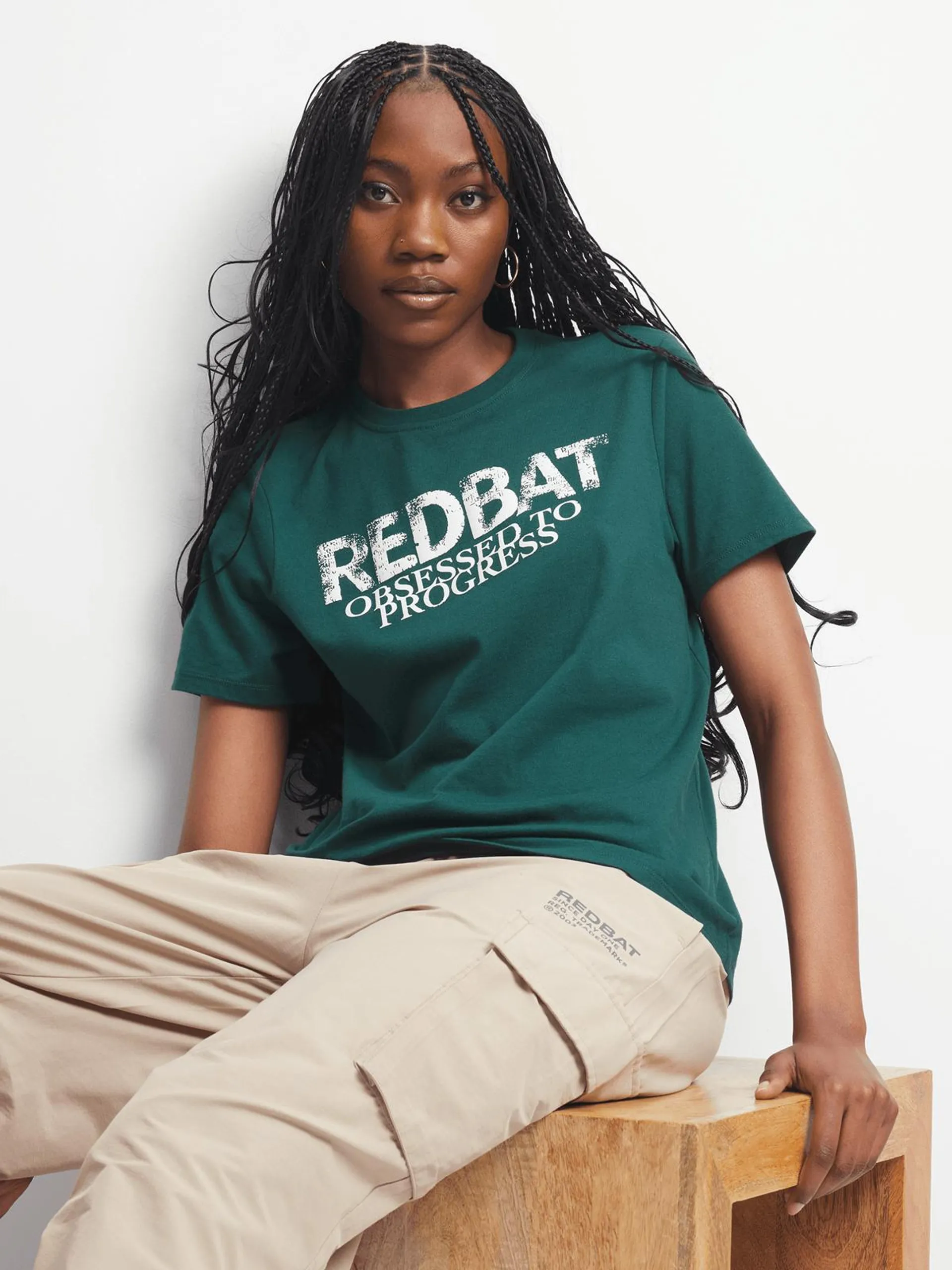 Redbat Women's Green Graphic T-Shirt