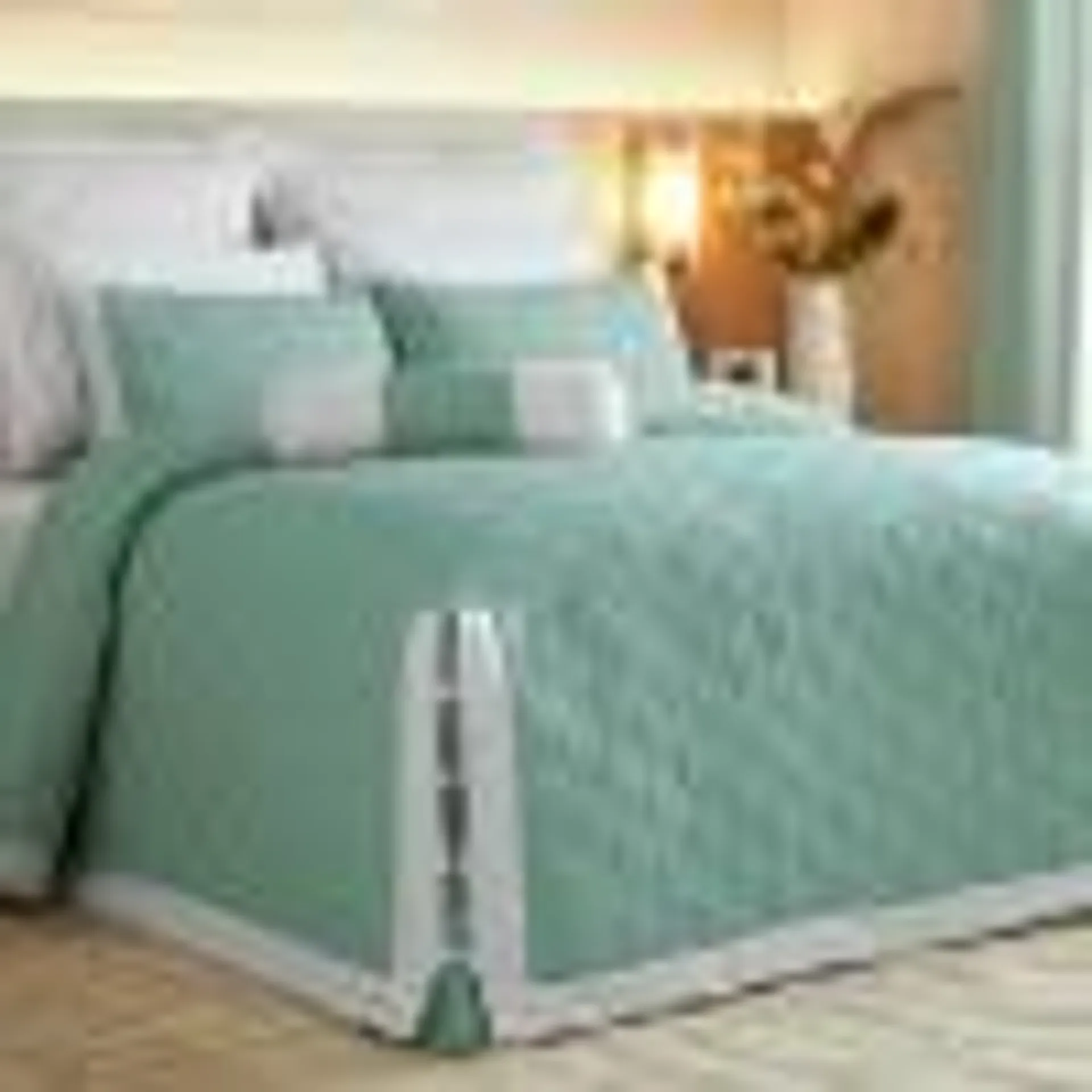 Calista Duck Egg Blue Fitted Bedcover Sets