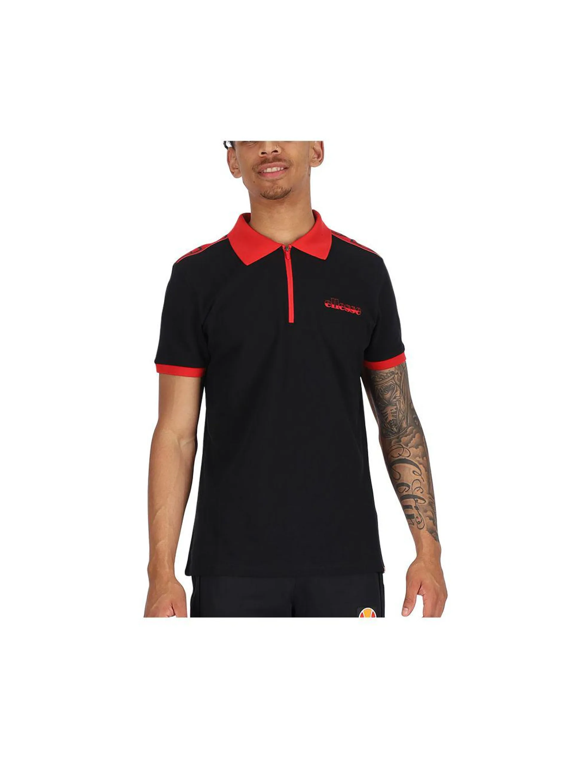 Ellesse Shoulder Palla Logo Mens Golfer Black