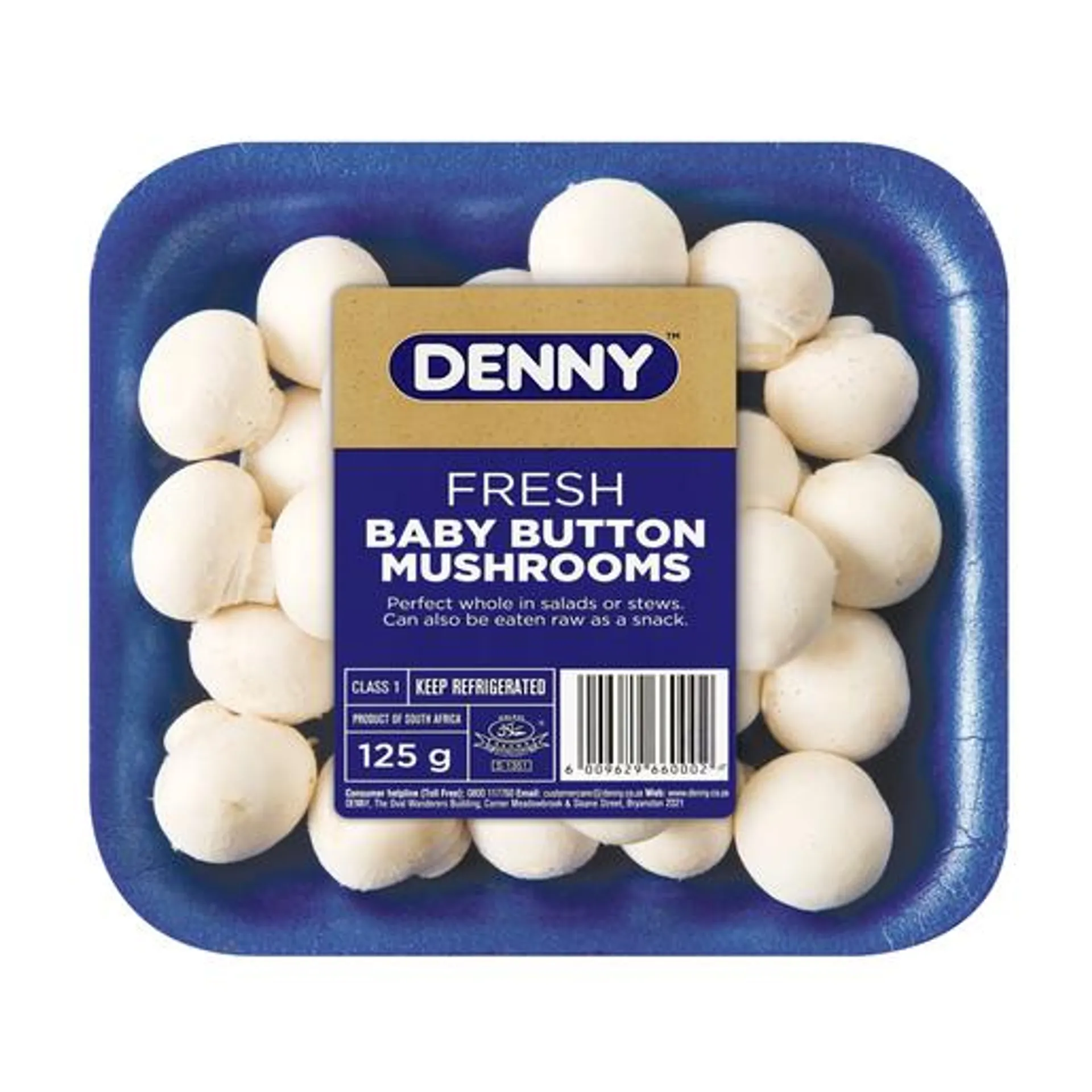 Denny Baby Button Mushrooms 125g