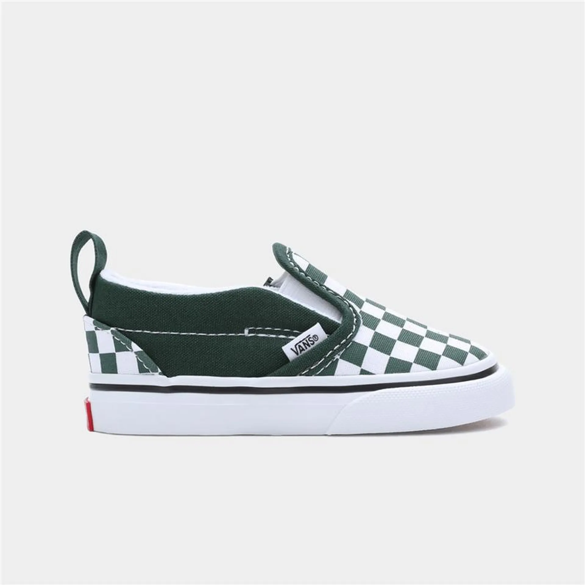 Vans Toddler Checkerboard Slip-On Green Sneaker