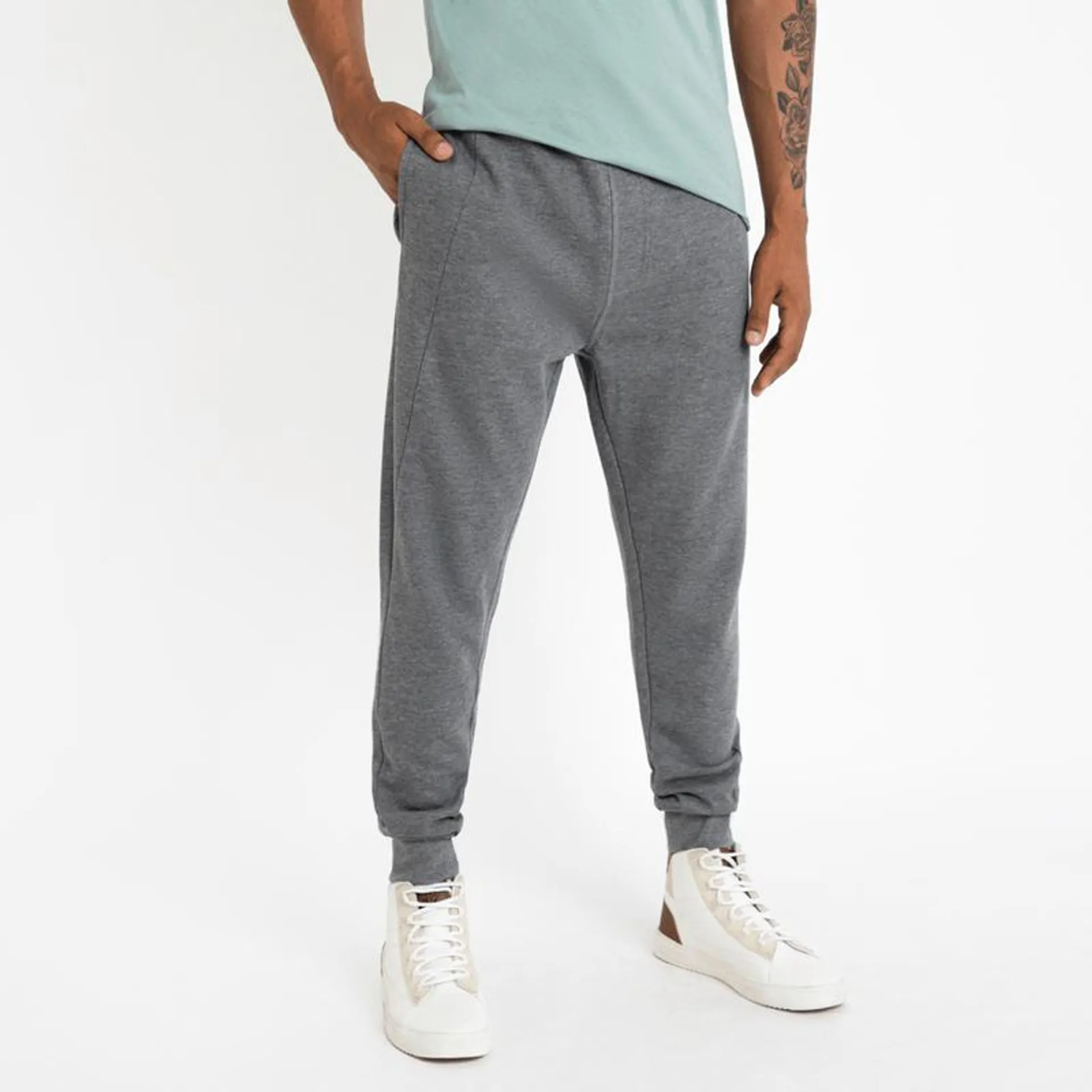 MKM Grey Melange Basic Relaxed Jogger