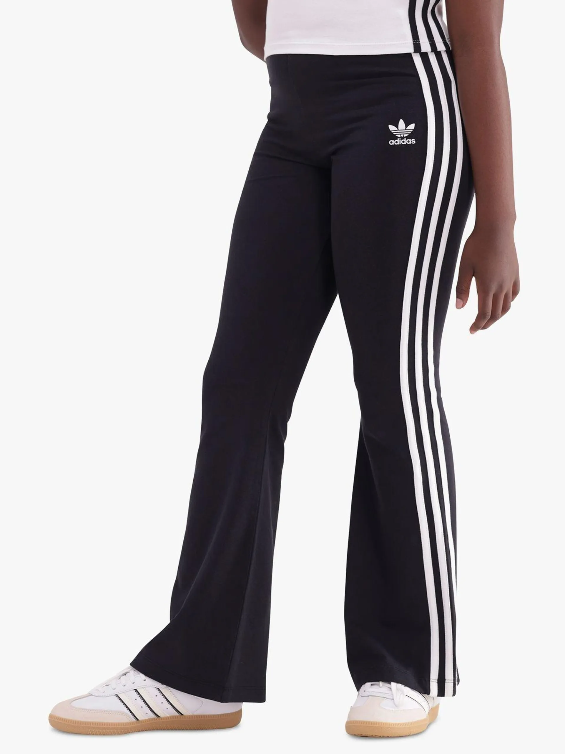 adidas Originals Girls Youth Flare Black Leggings