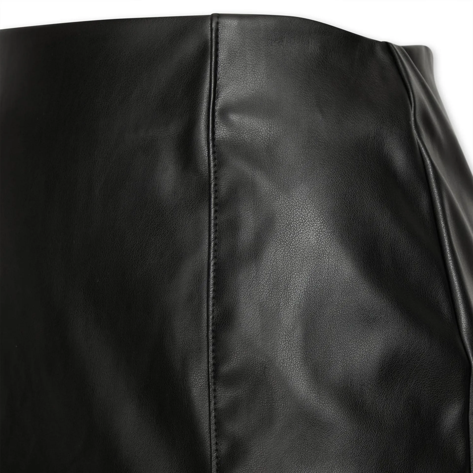 Black Pleather Bodycon Skirt