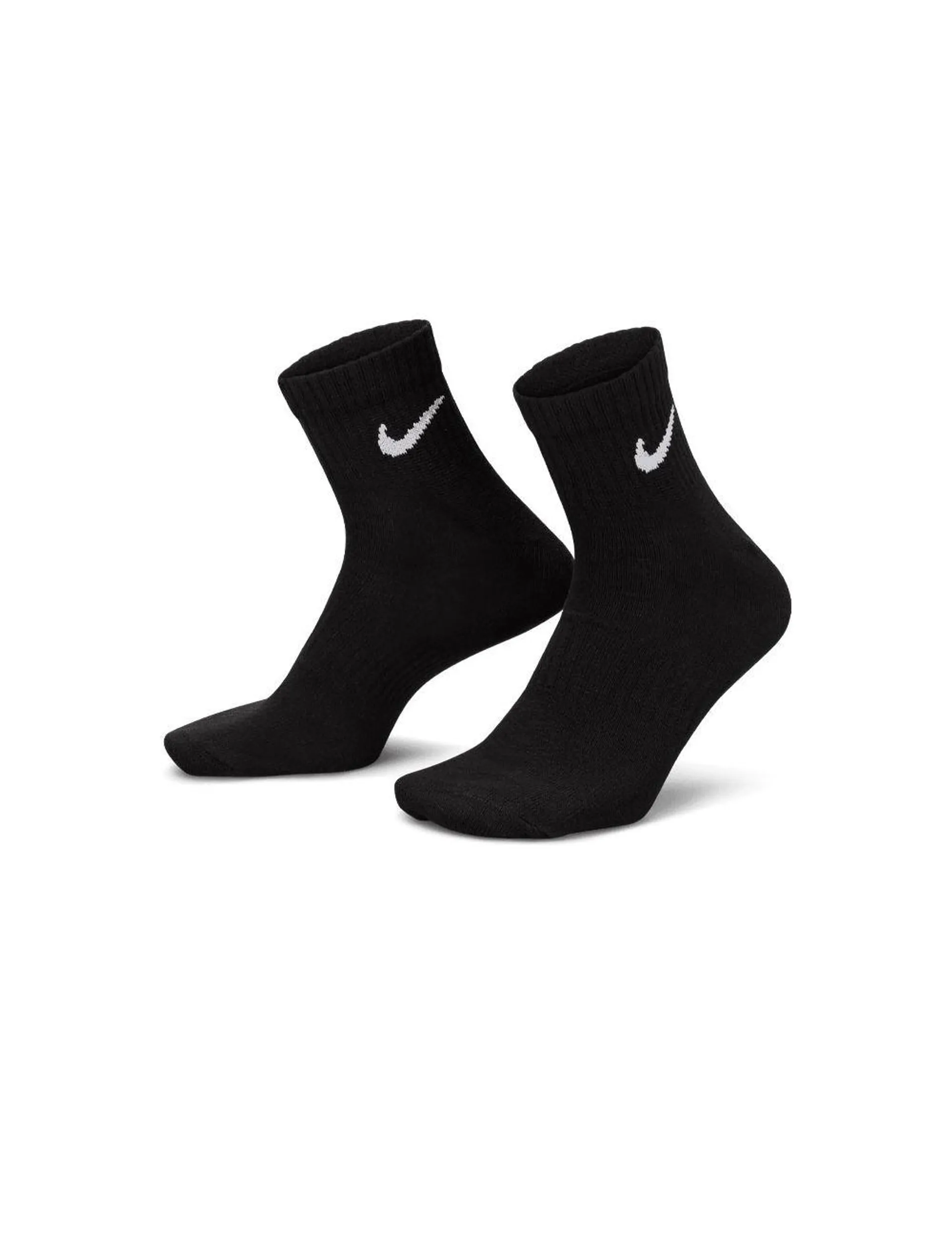 Nike Everyday Lightweight Training Ankle Socks Black White 3 Pack