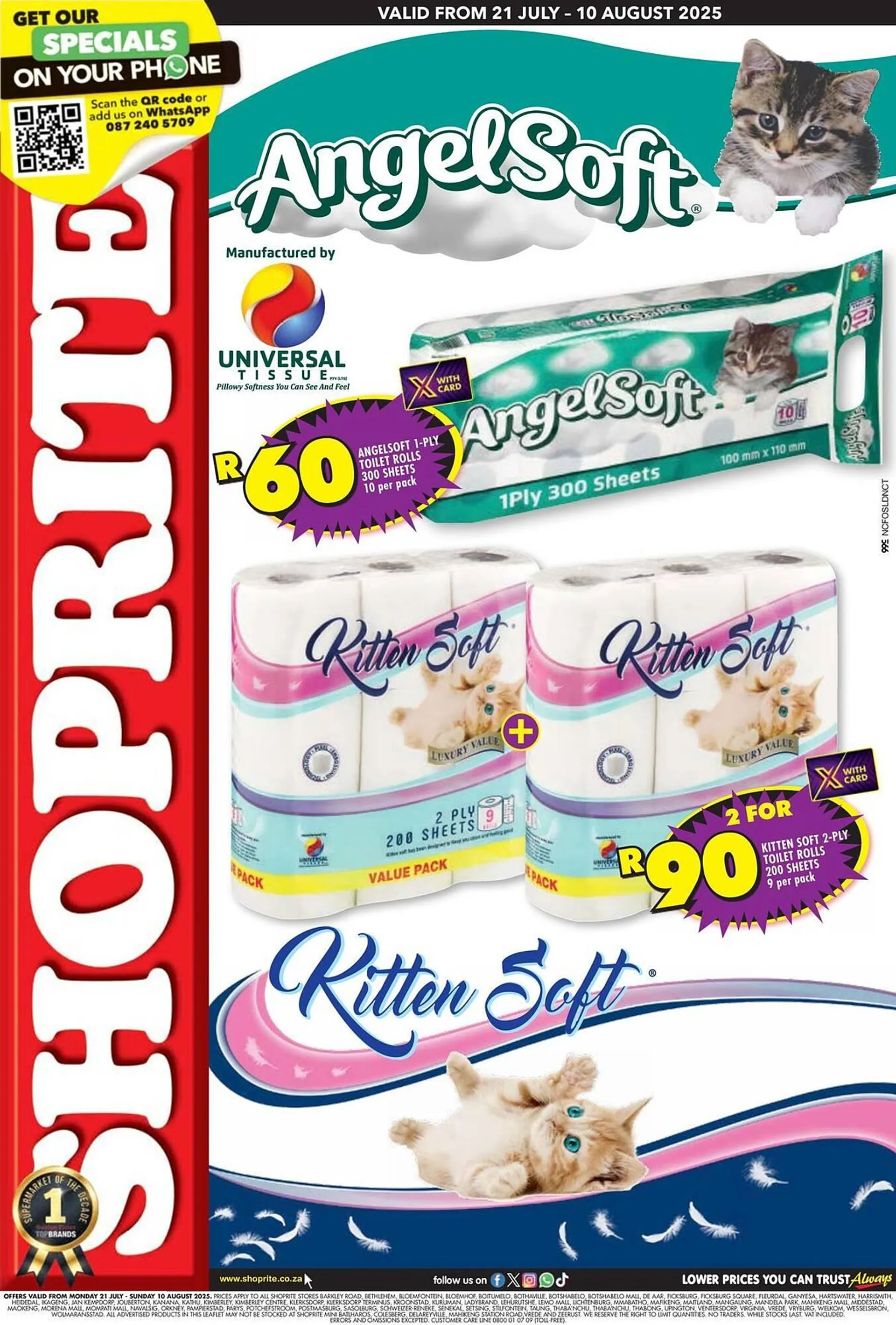 Shoprite catalogue from 22 July to 10 August 2025 - Catalogue Page 1