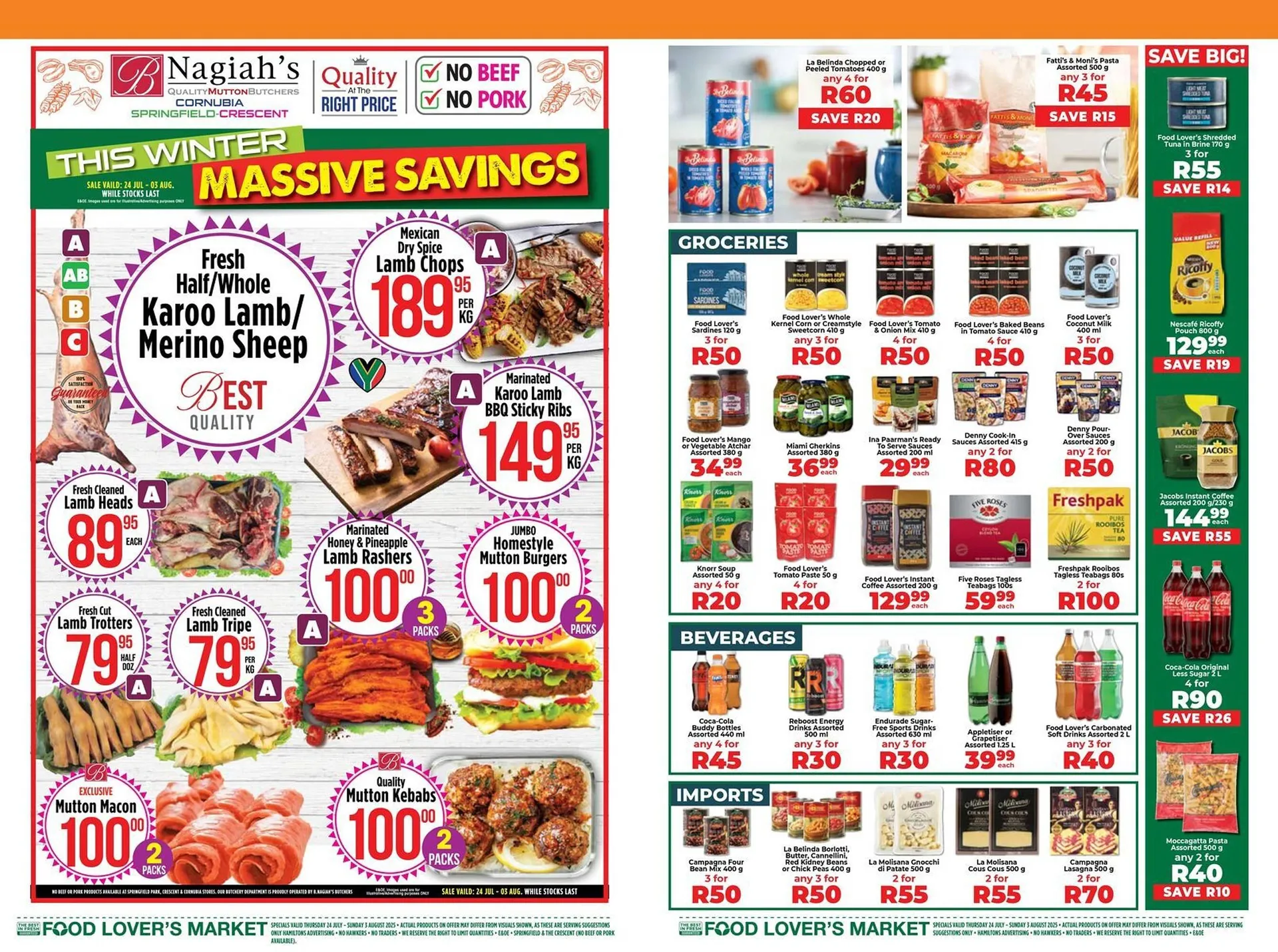 Food Lover's Market catalogue from 24 July to 3 August 2025 - Catalogue Page 1