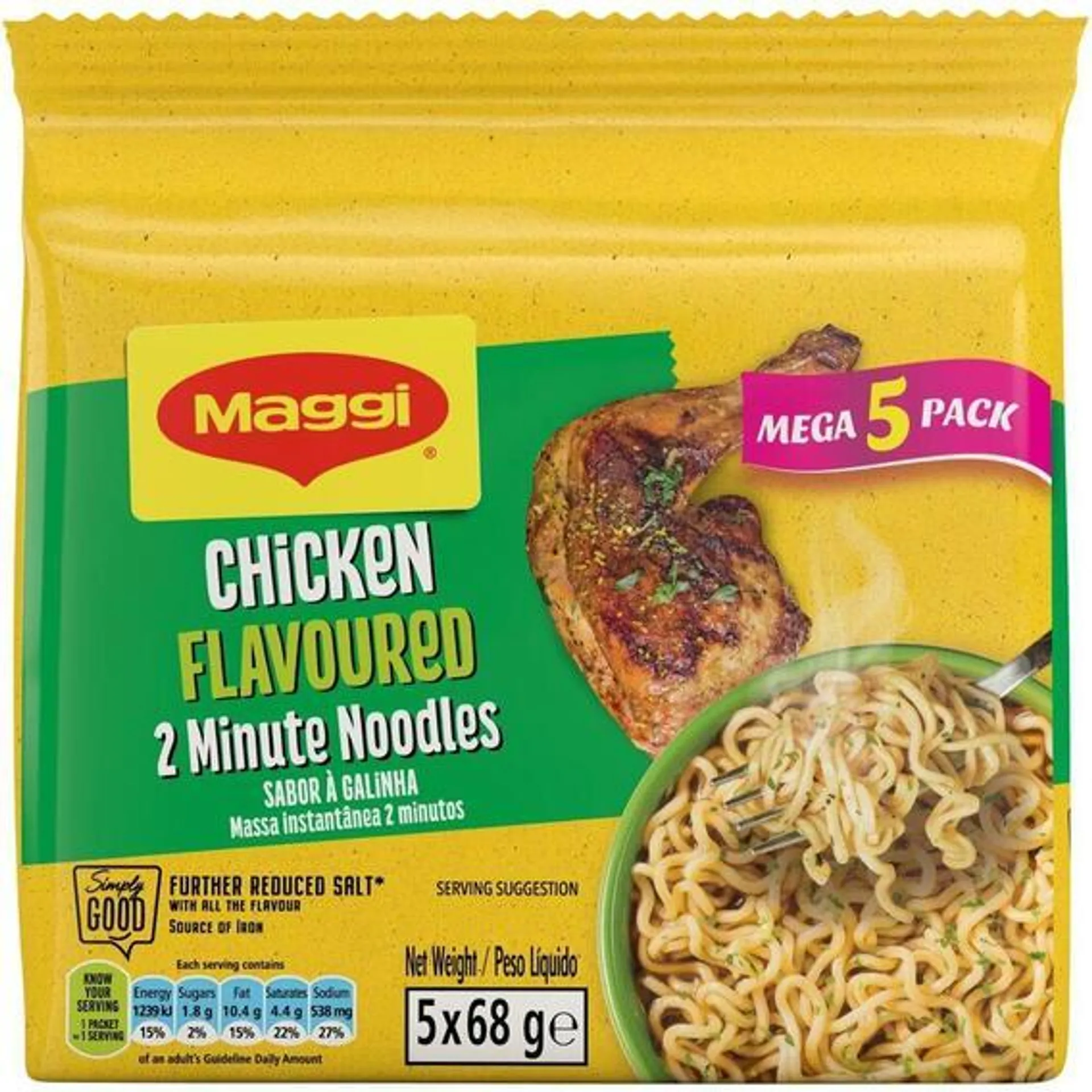 MAGGI 2 MINUTE NOODLES 5X68G CHICKEN 340, G