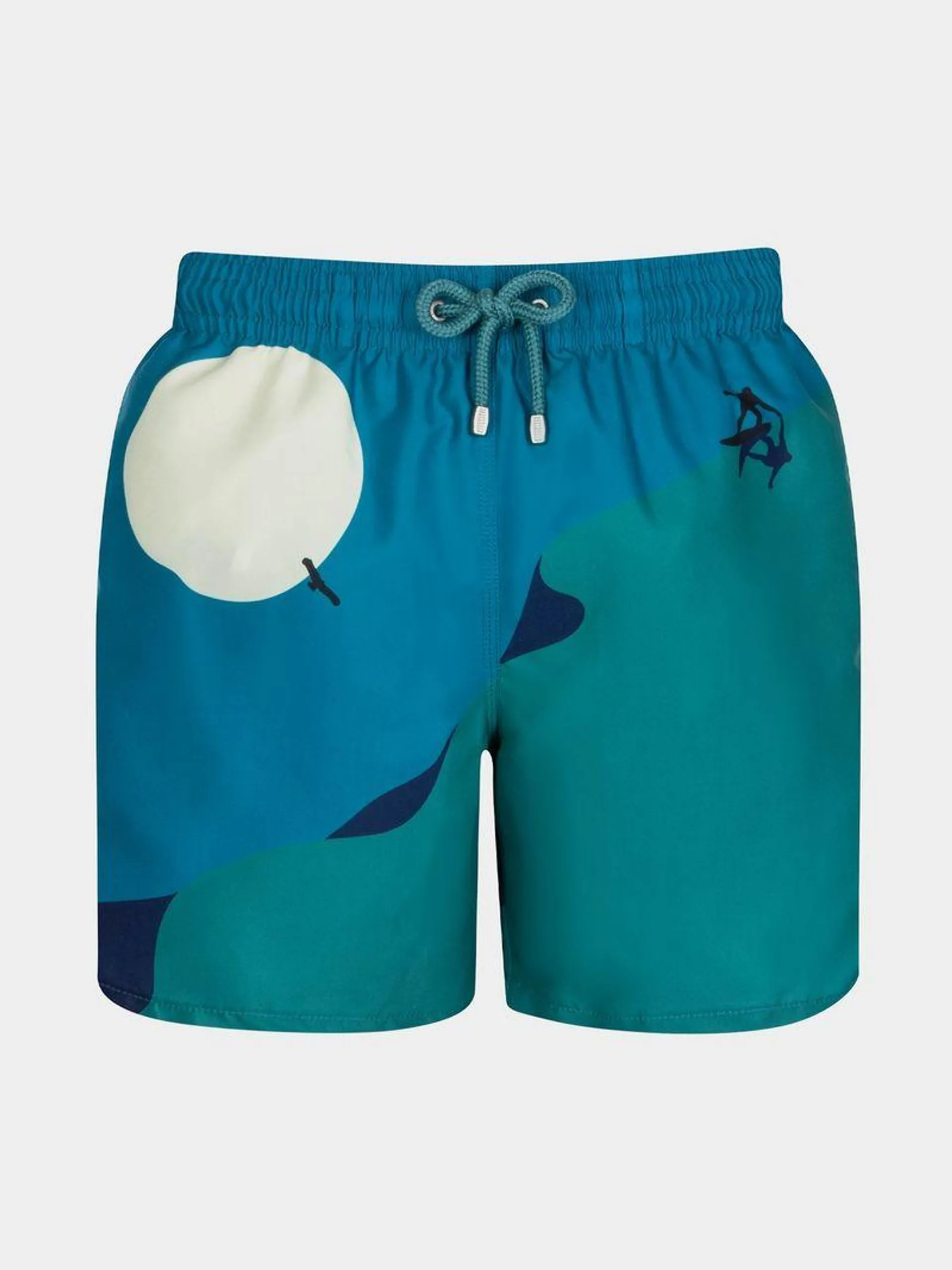 Men's Granadilla Teal Mid-Length Dune Surfer Swimshorts