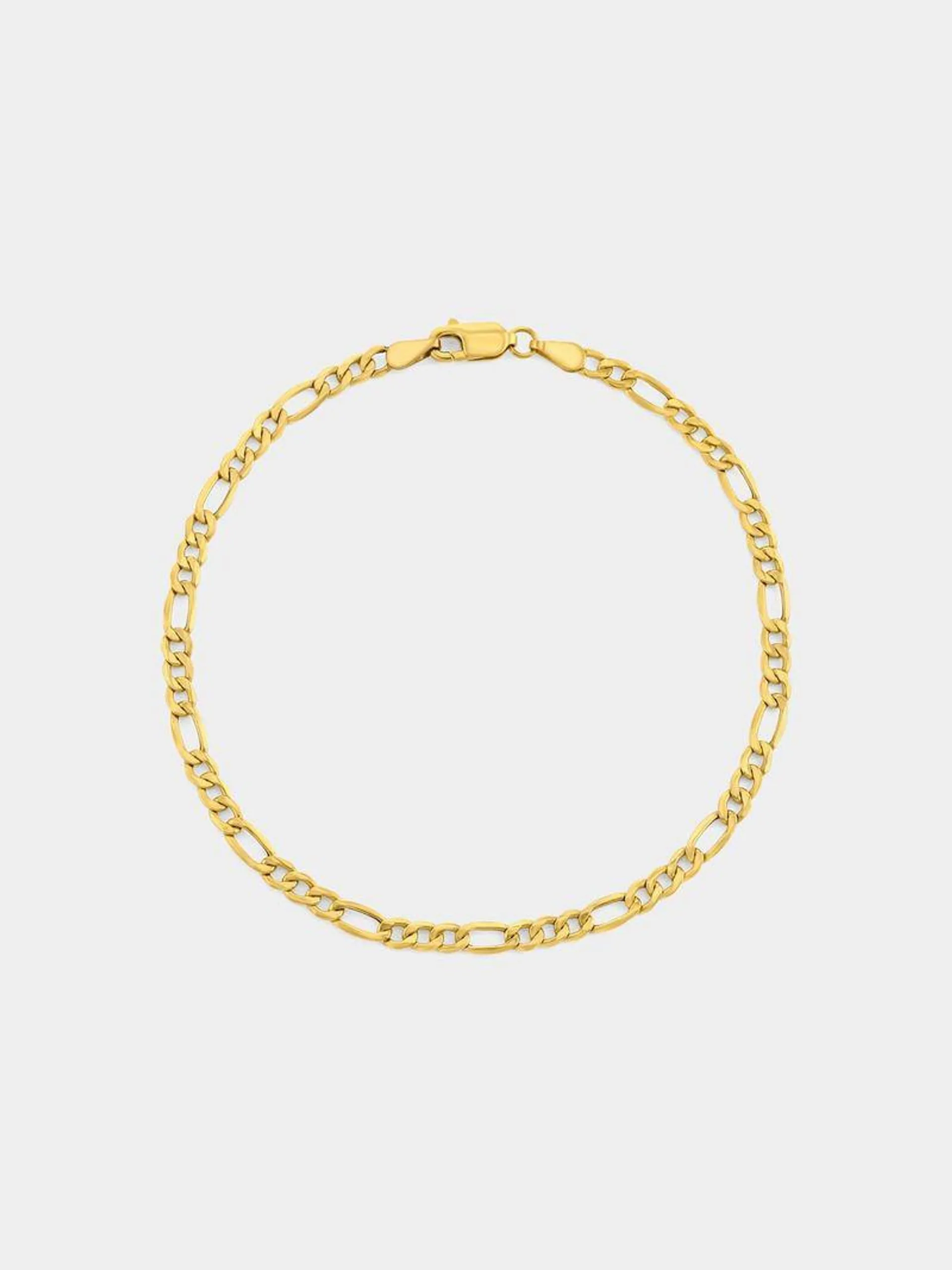 Yellow Gold Figaro Bracelet