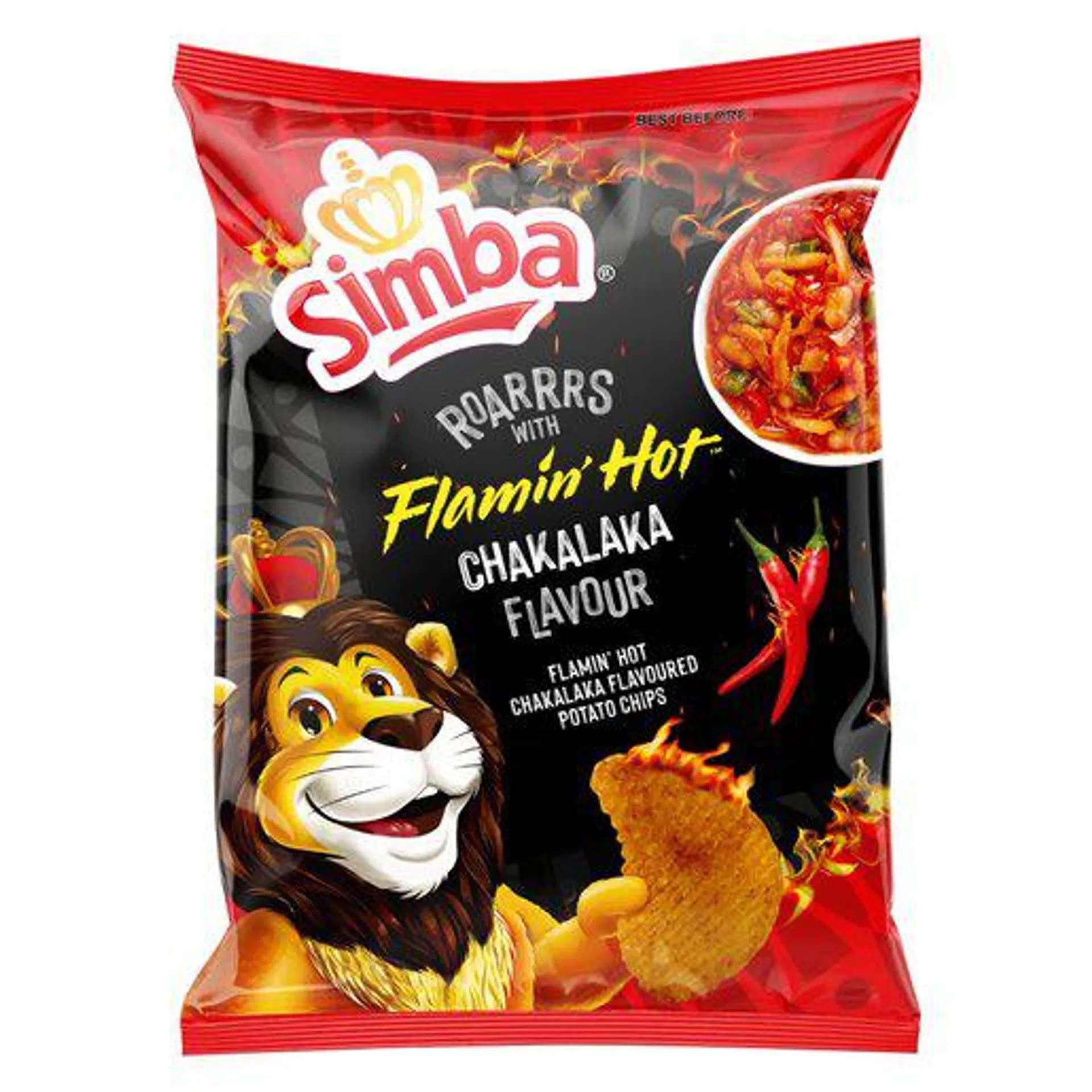 Simba Chips Flaming Hot Chakalaka 120g