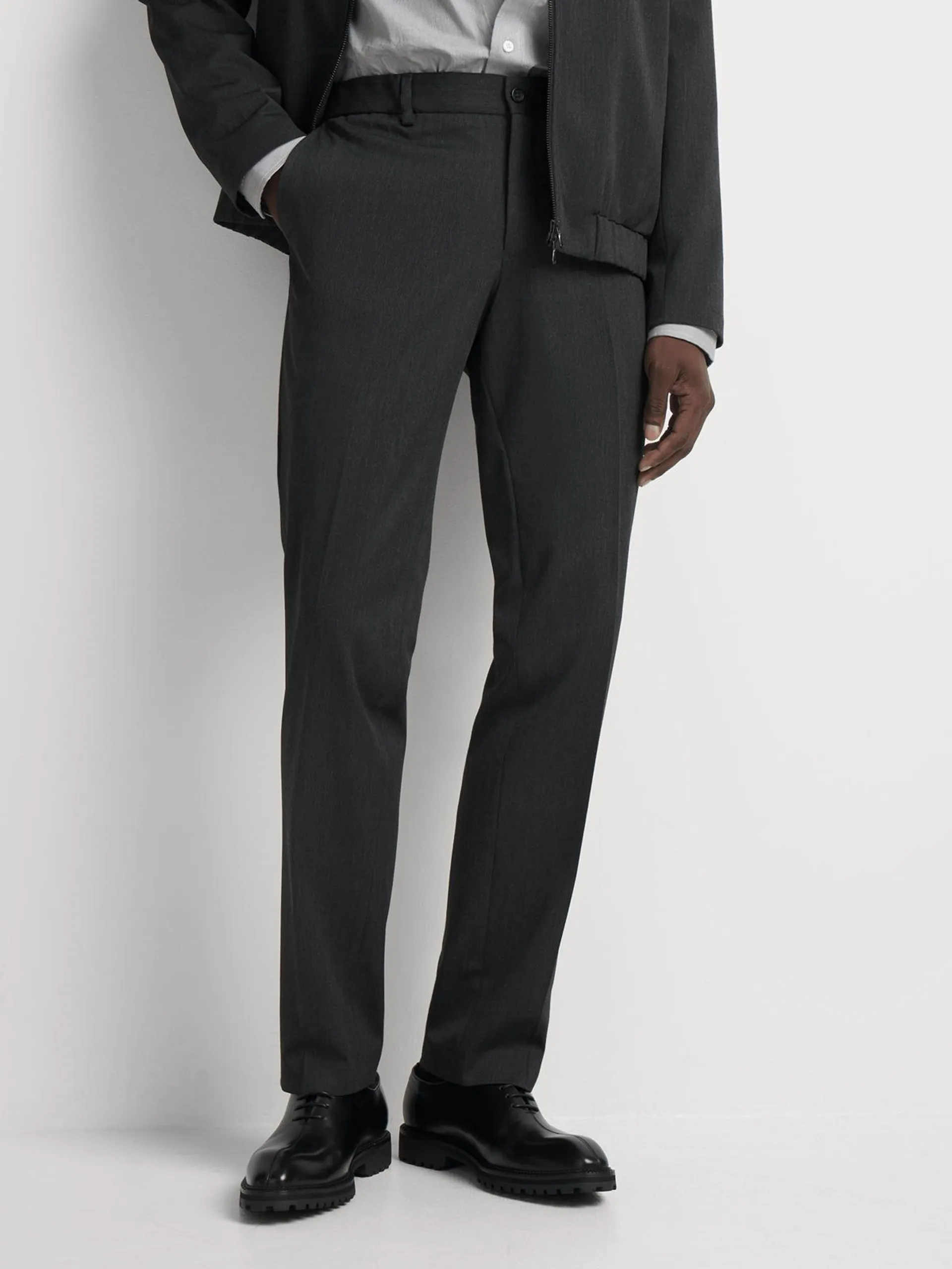 Fabiani Men's Charcoal Wool Blend Suit Trouser