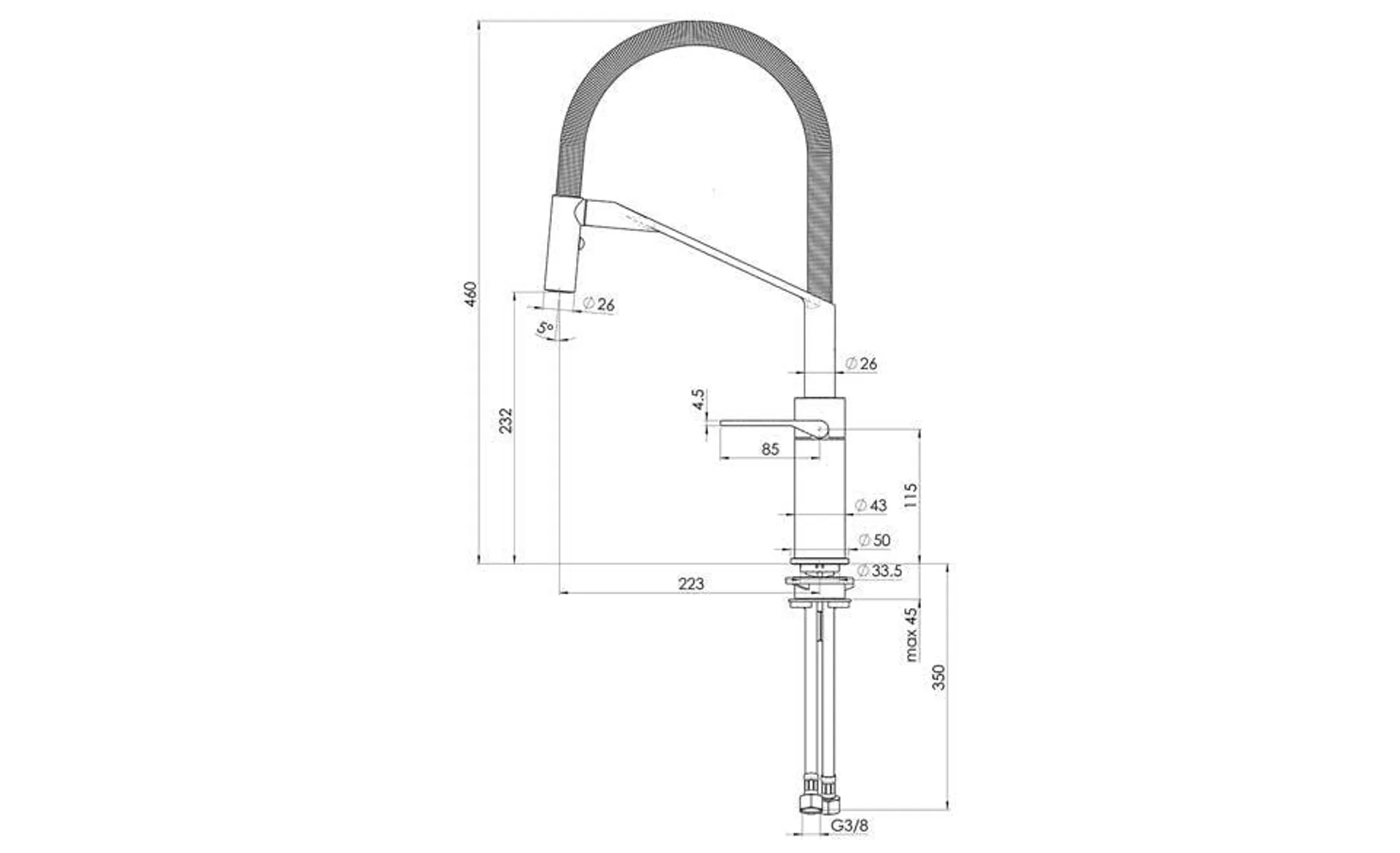 Tivoli Heron Chrome Pillar Type Sink Mixer