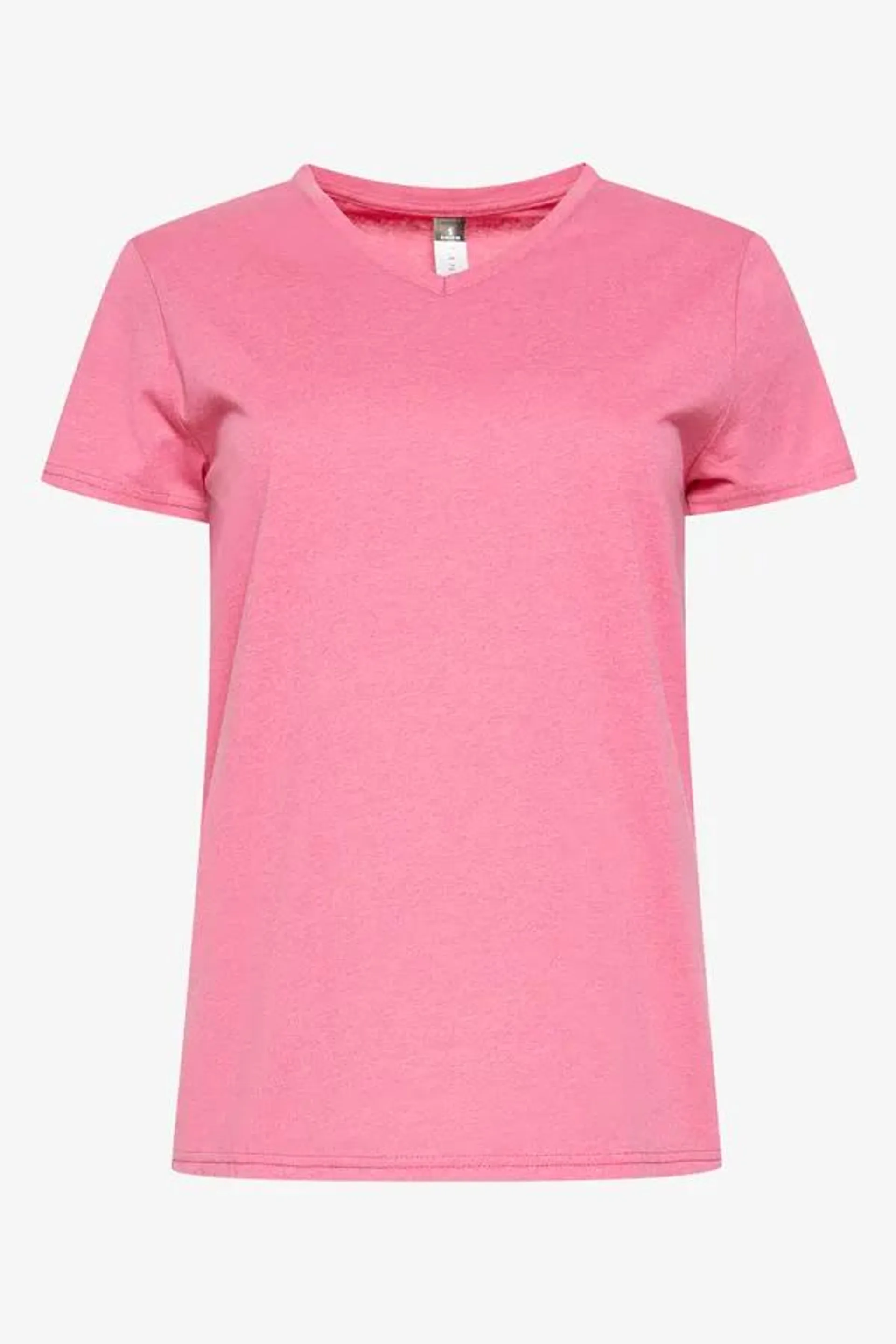 Short sleeve v-neck t-shirt pink