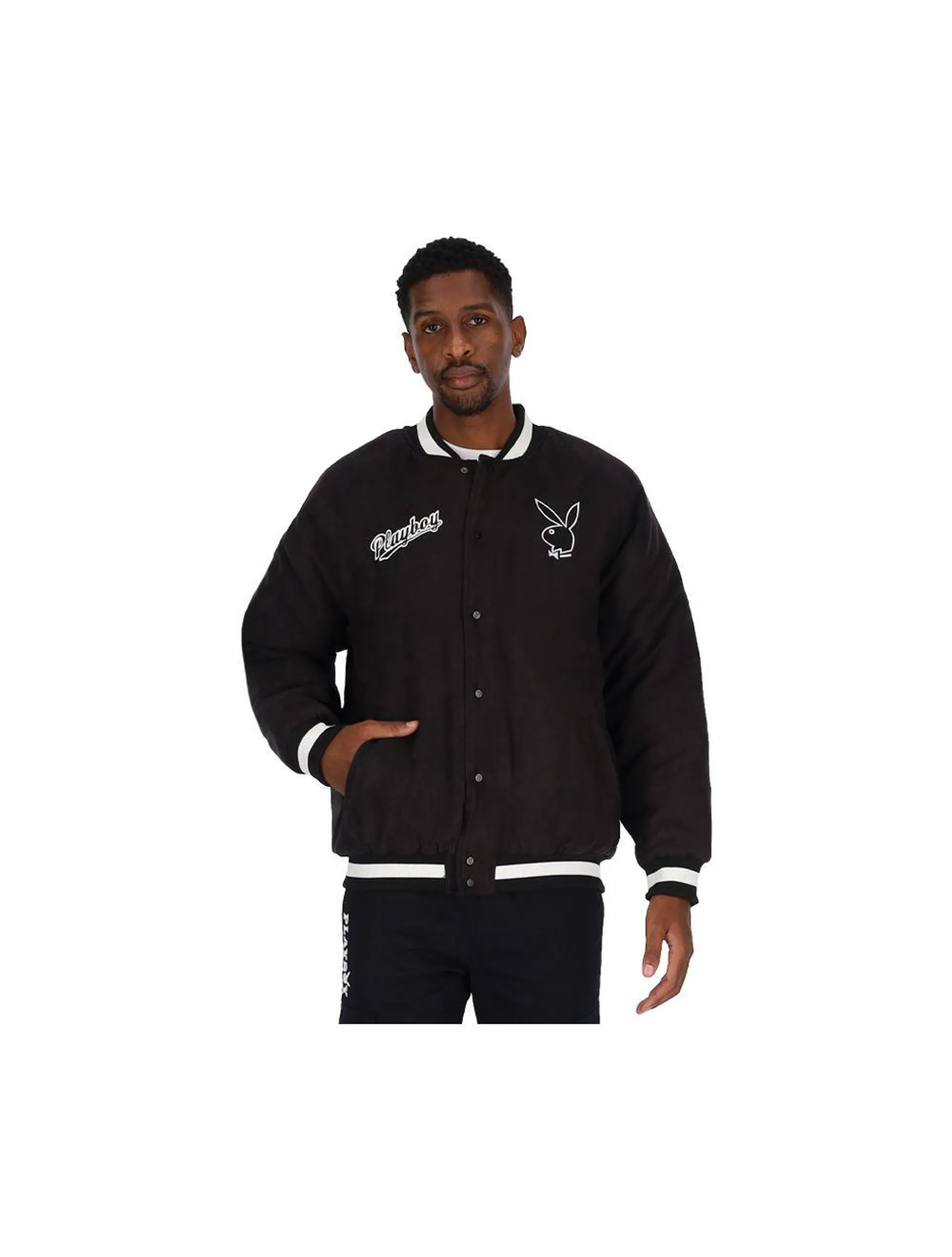 Playboy Varsity Mens Jacket Black