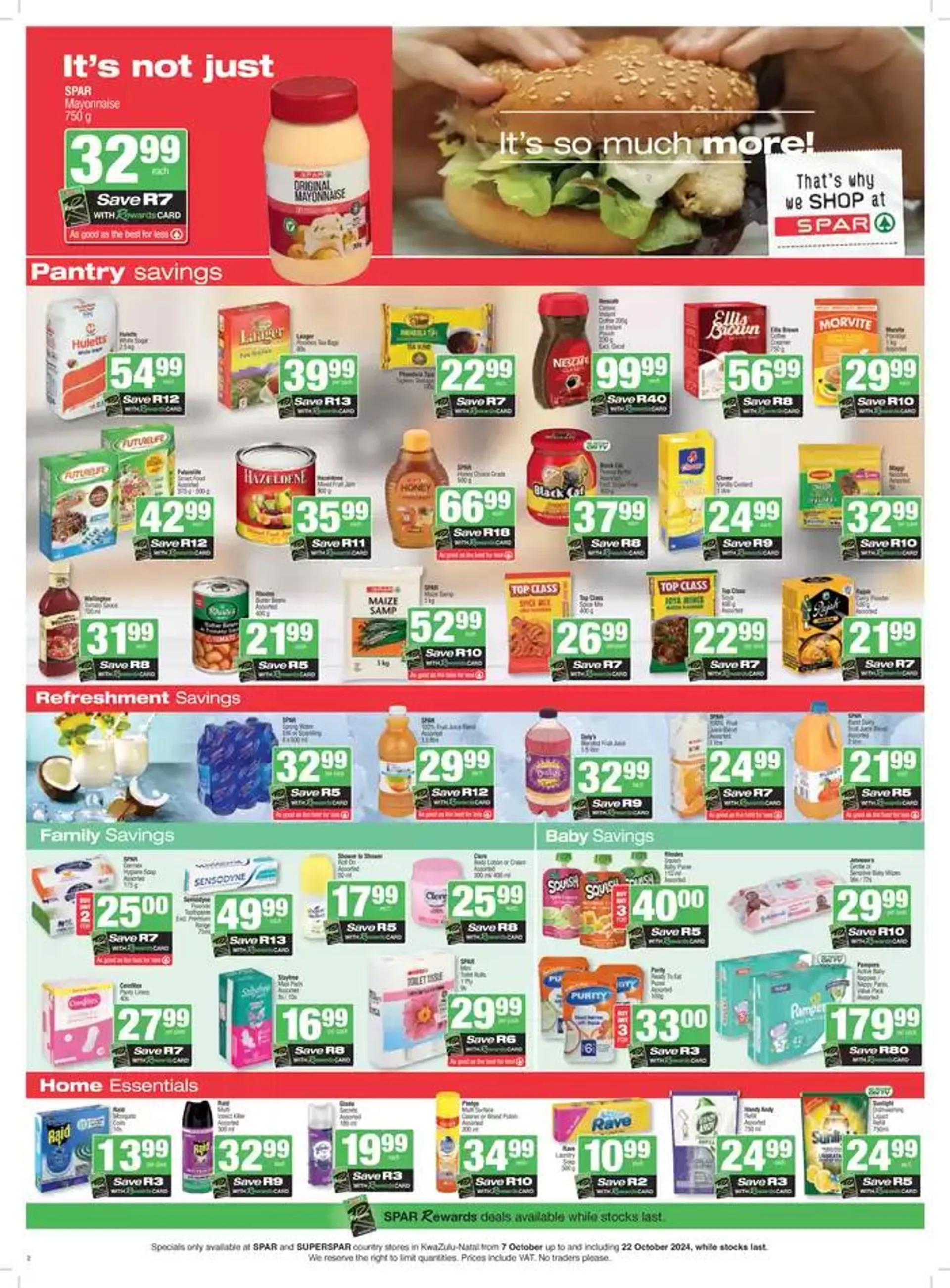 Specials Spar from 7 October to 22 October 2024 - Catalogue Page 2