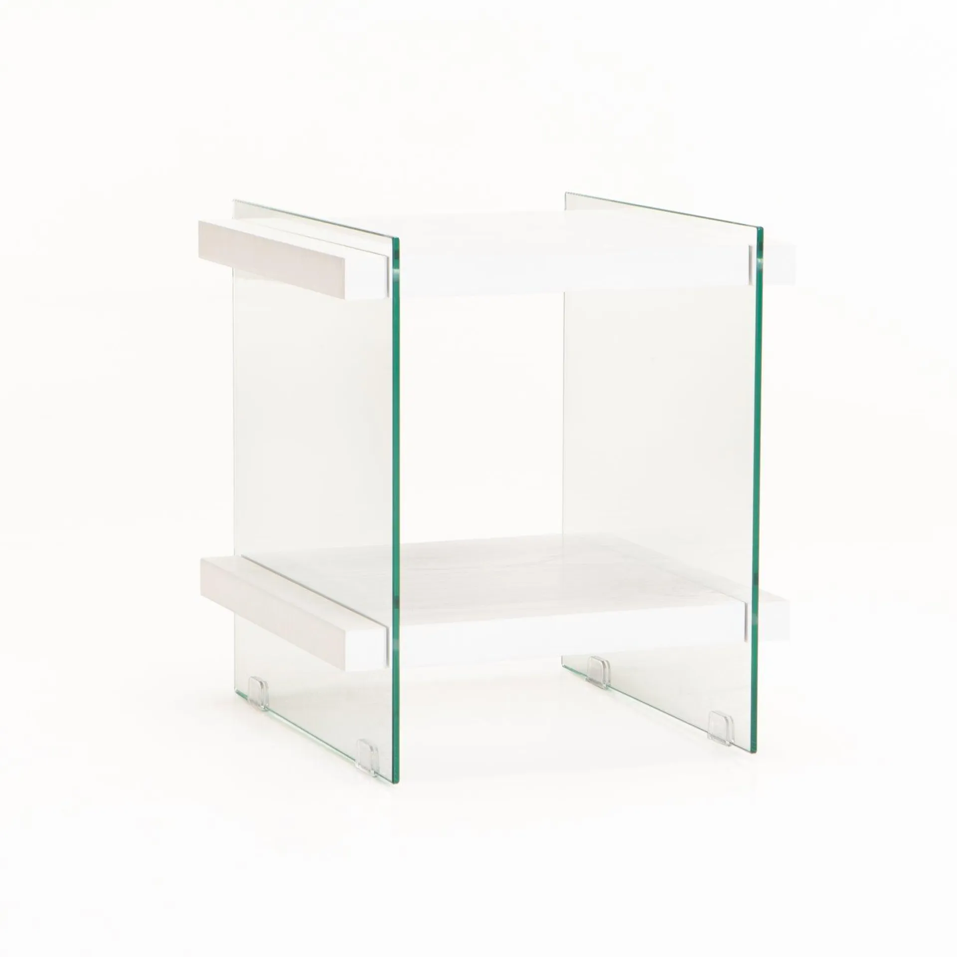 JULEP 45x45cm 8MM TEMPERED GLASS SIDE TABLE