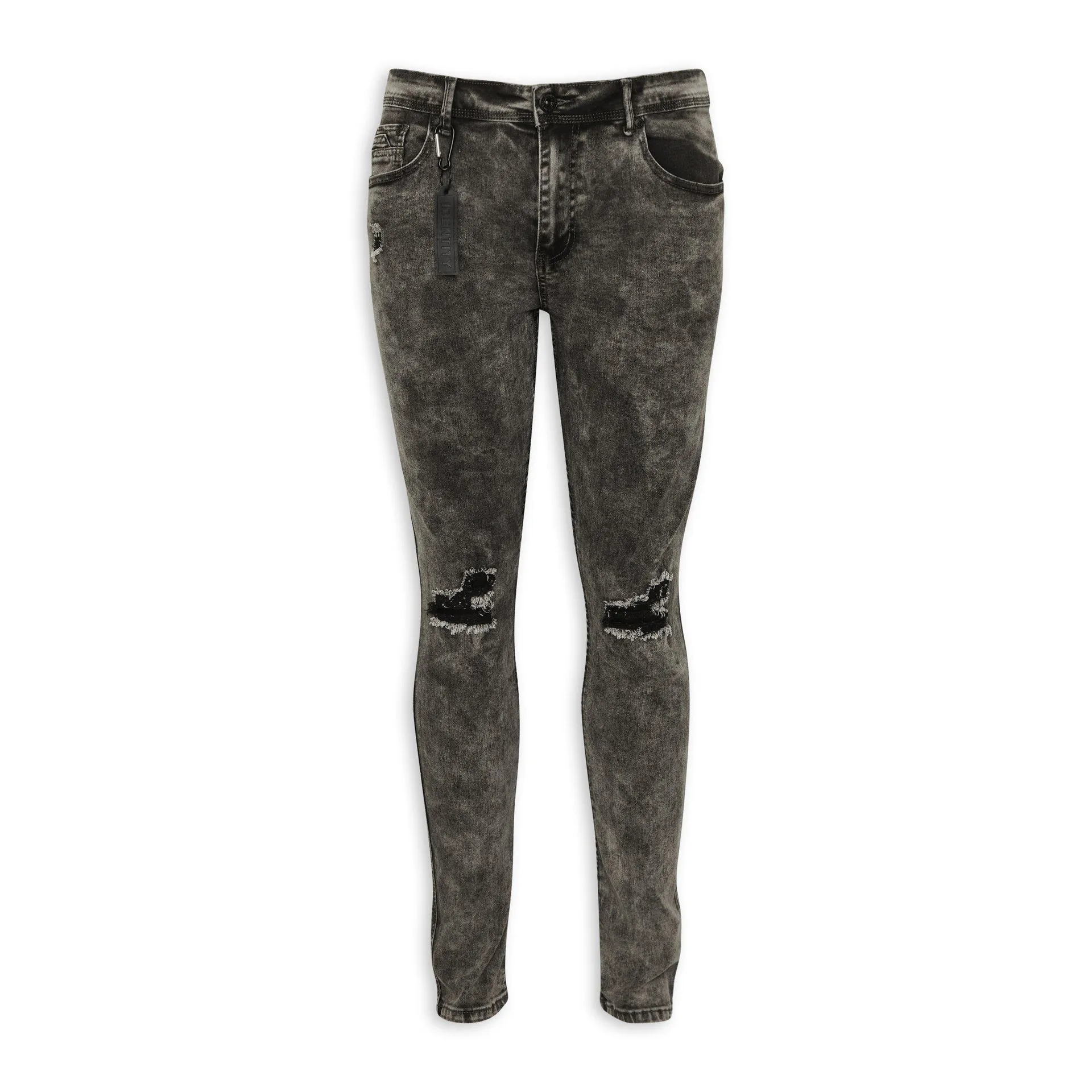 Charcoal Ripped Skinny Jeans