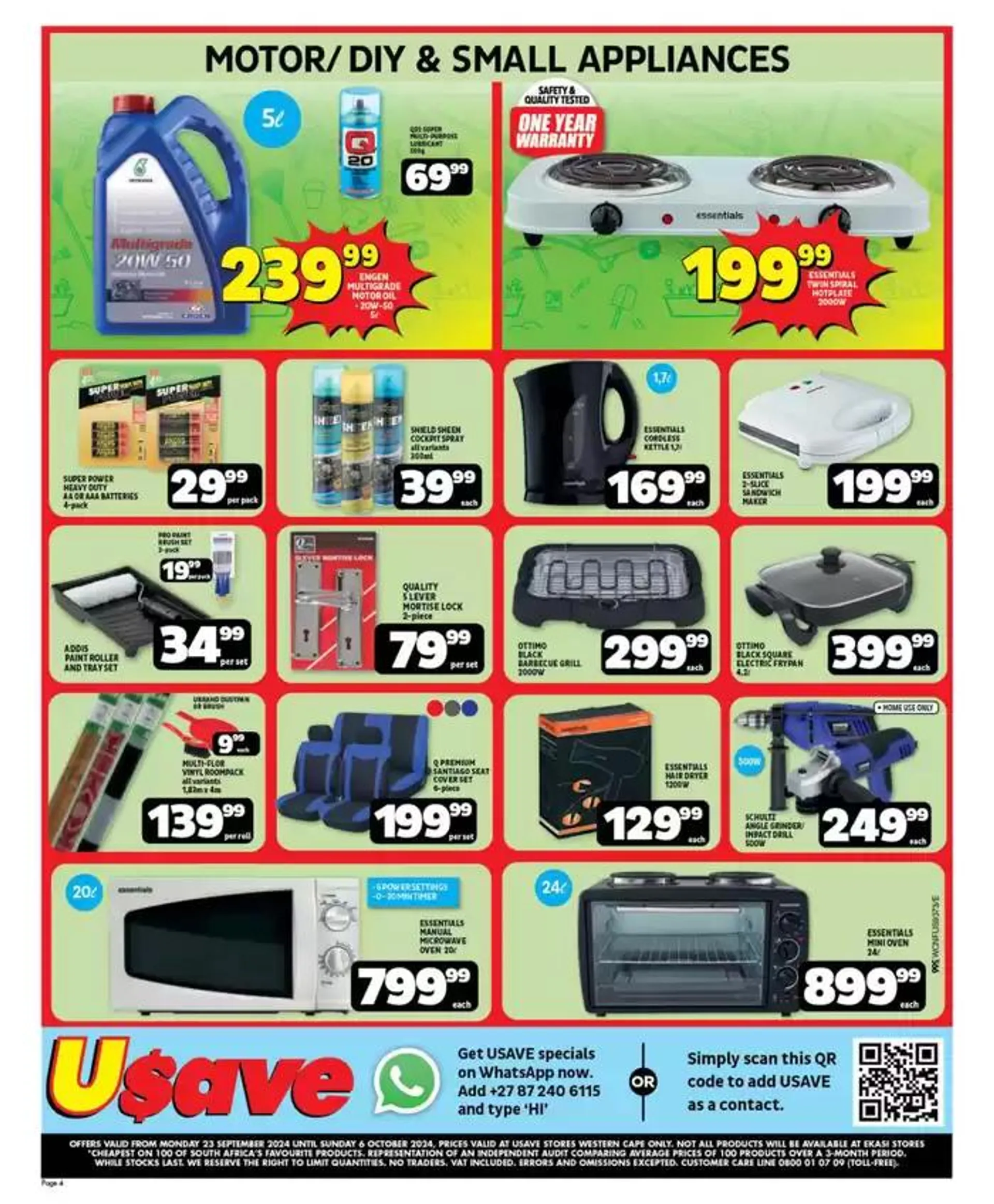 Usave weekly specials from 24 September to 6 October 2024 - Catalogue Page 3