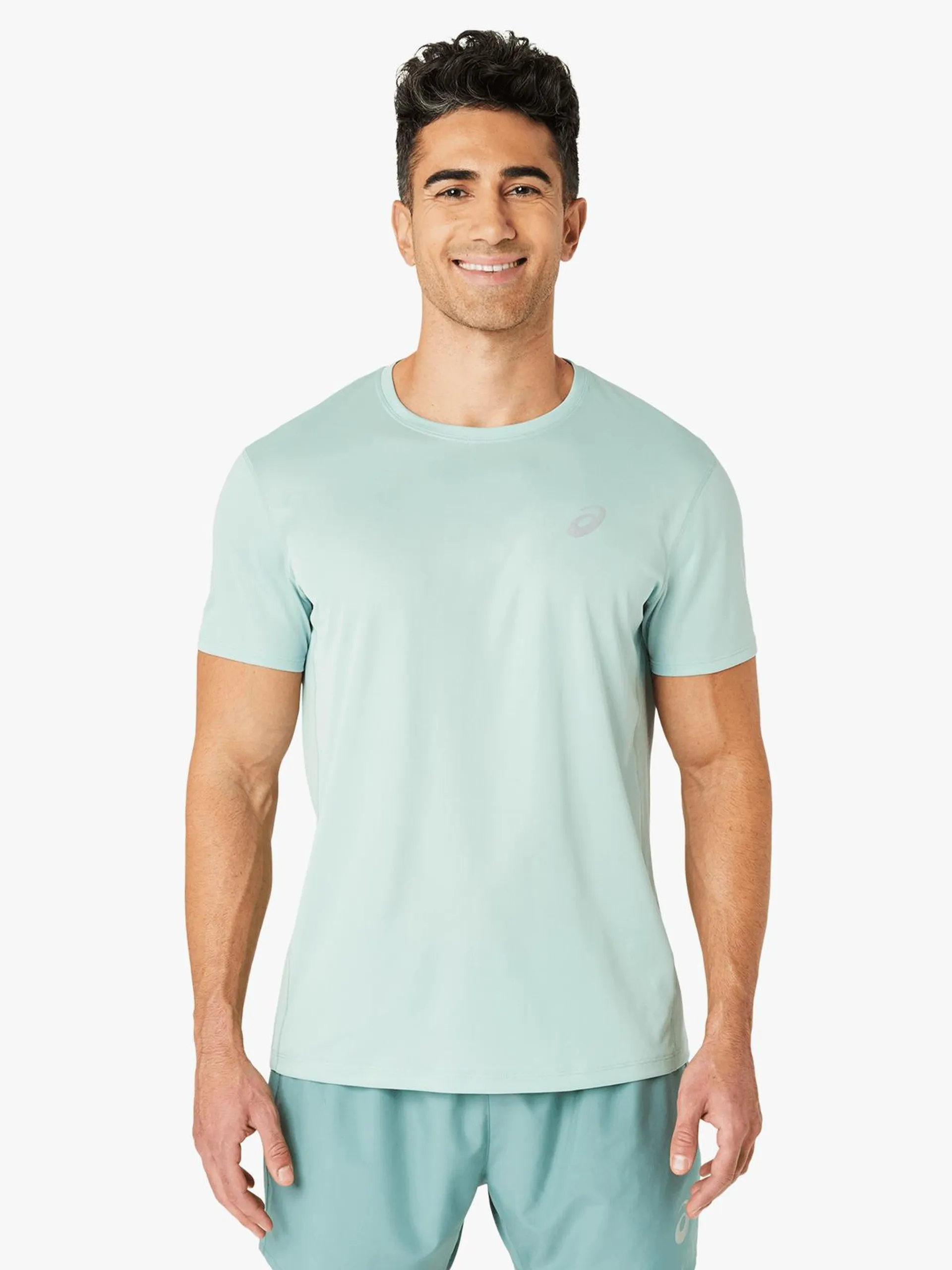 Mens Asics Core SS Light Blue Top