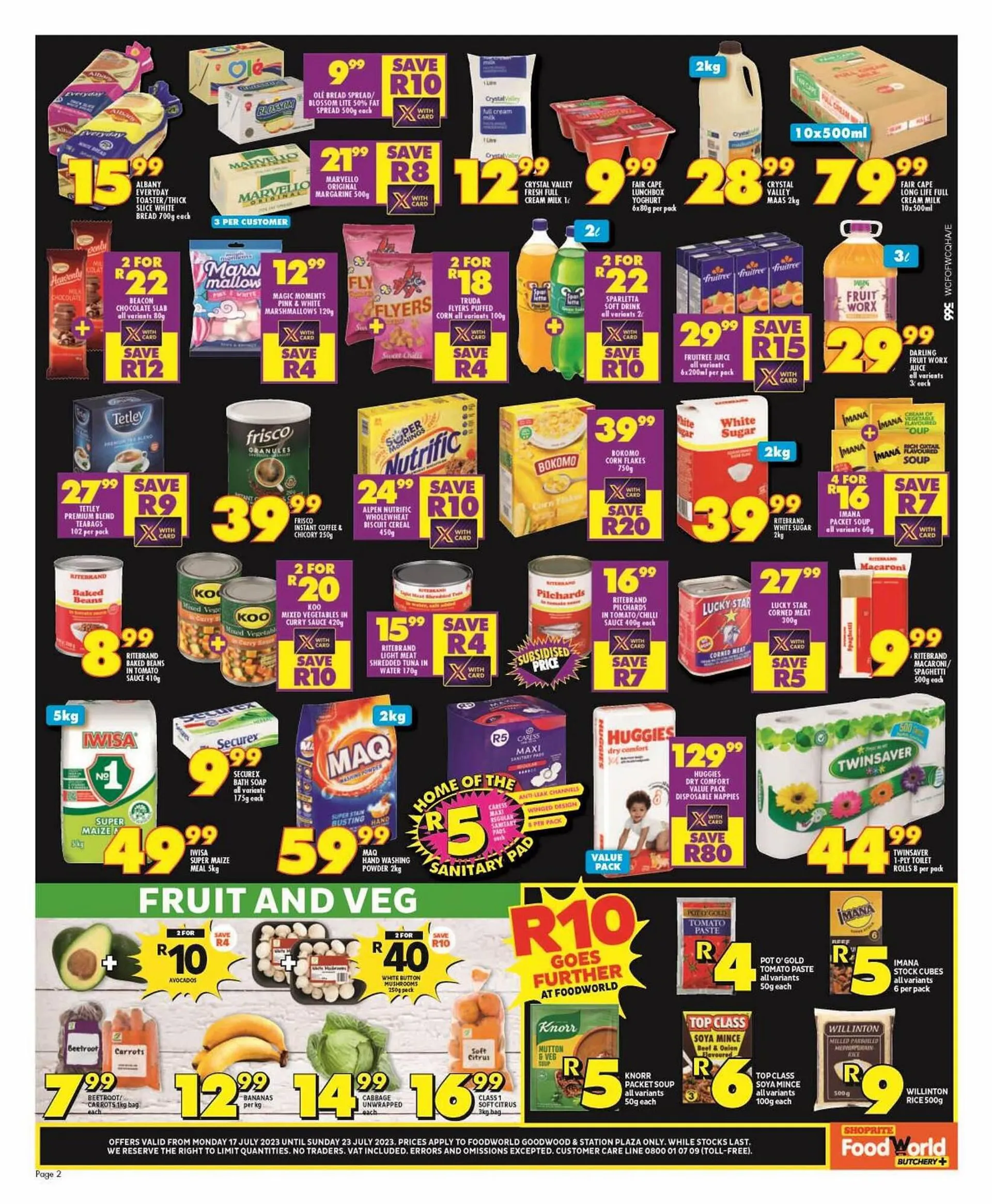 Shoprite catalogue from 17 July to 23 July 2023 - Catalogue Page 2