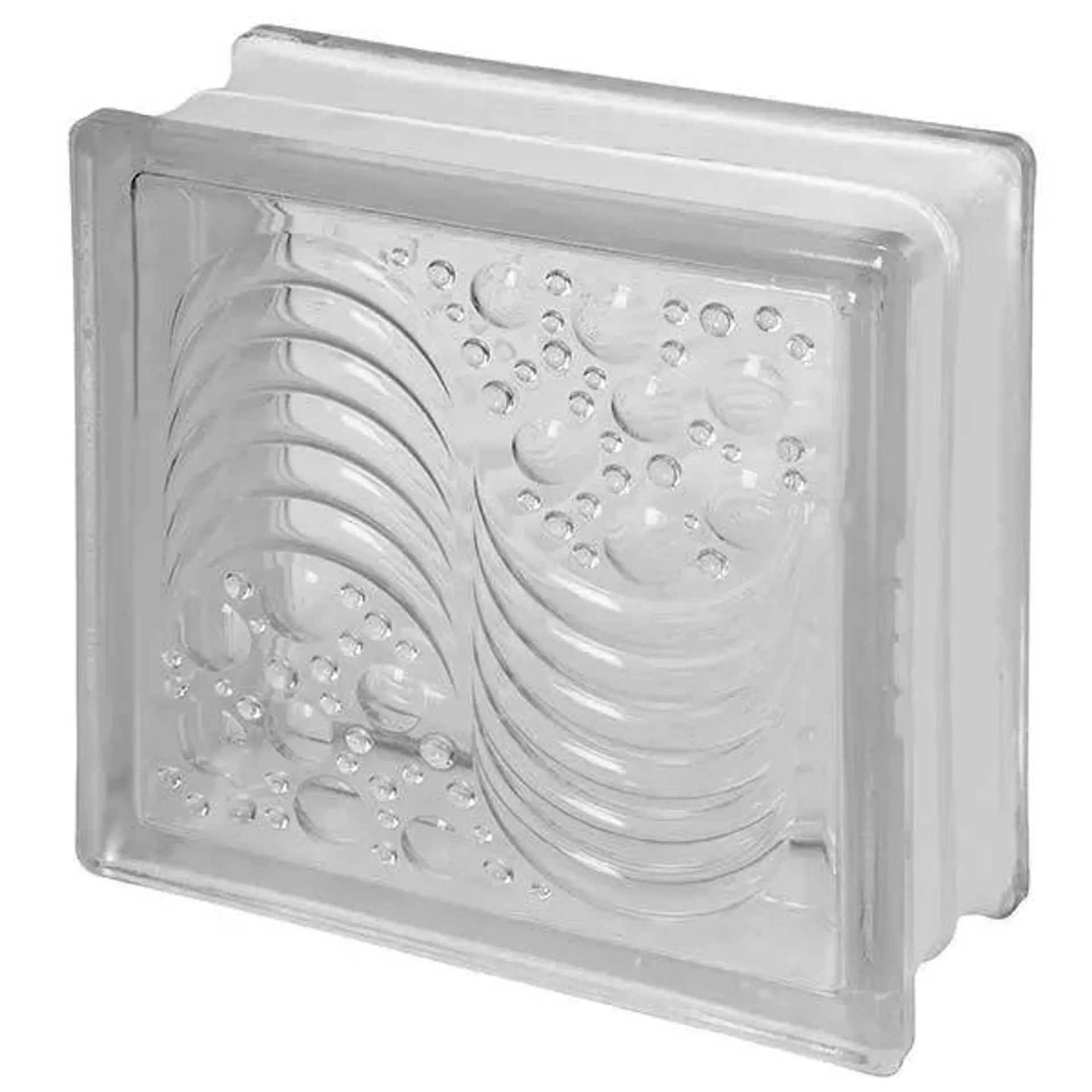 Macneil Glass Brick Ocean Wave 190x190x80mm 205364