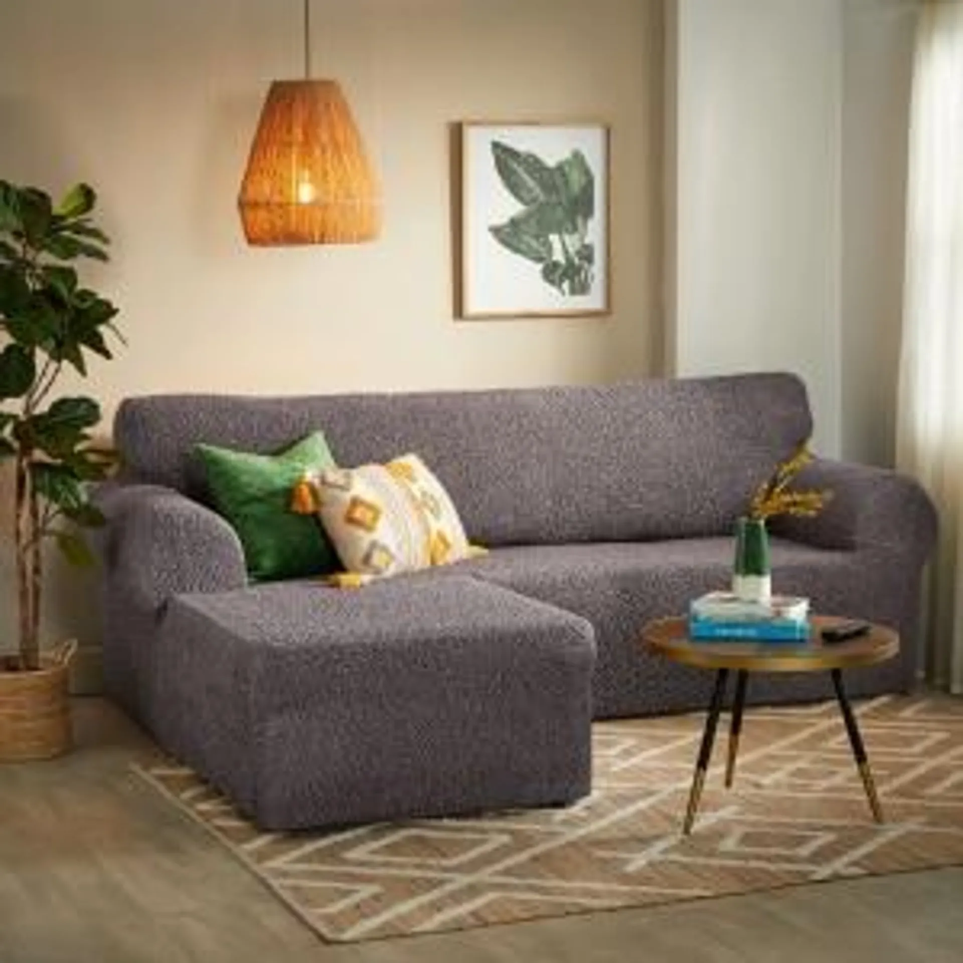Julia Charcoal Corner Couch Cover