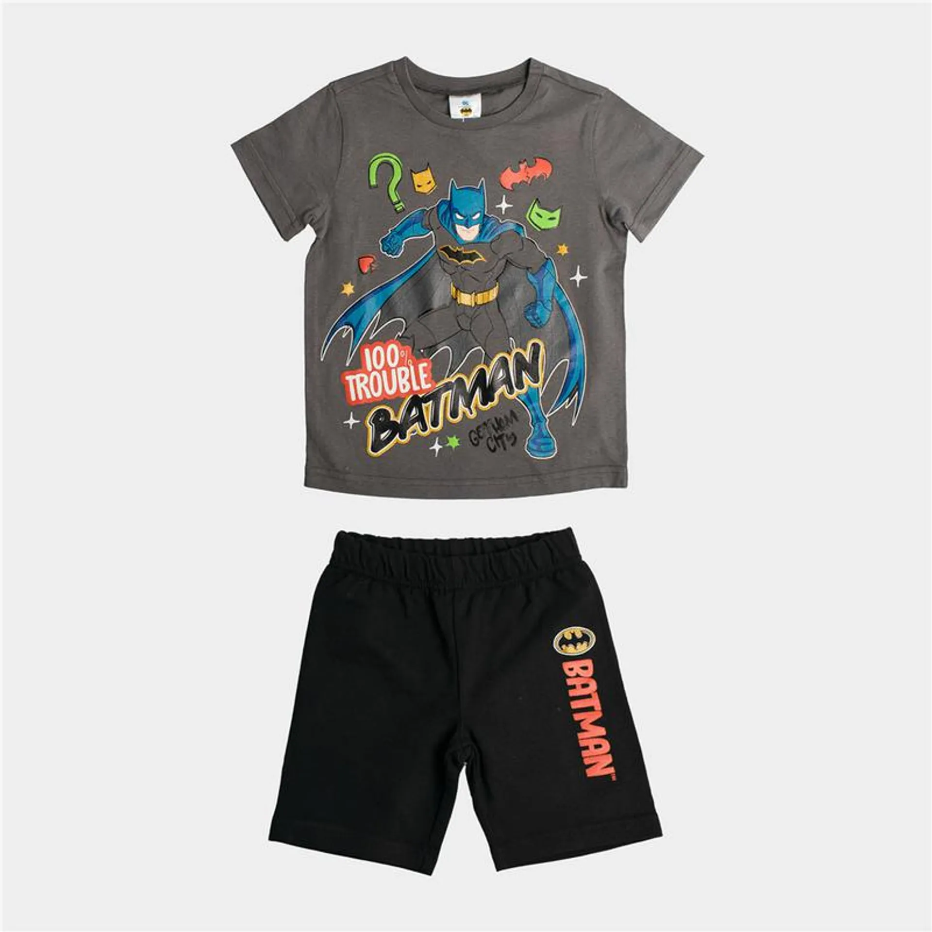 Boy's Character Group Grey Batman Short Sets