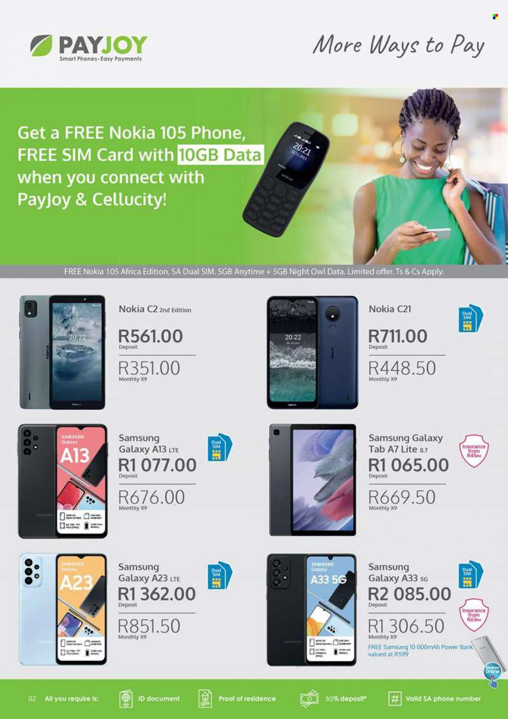 Cellucity catalogue  - 05/08/2022 - 06/09/2022 - Sales products - Samsung Galaxy, Samsung Galaxy Tab, Samsung, Nokia, power bank, SIM card. Page 2.