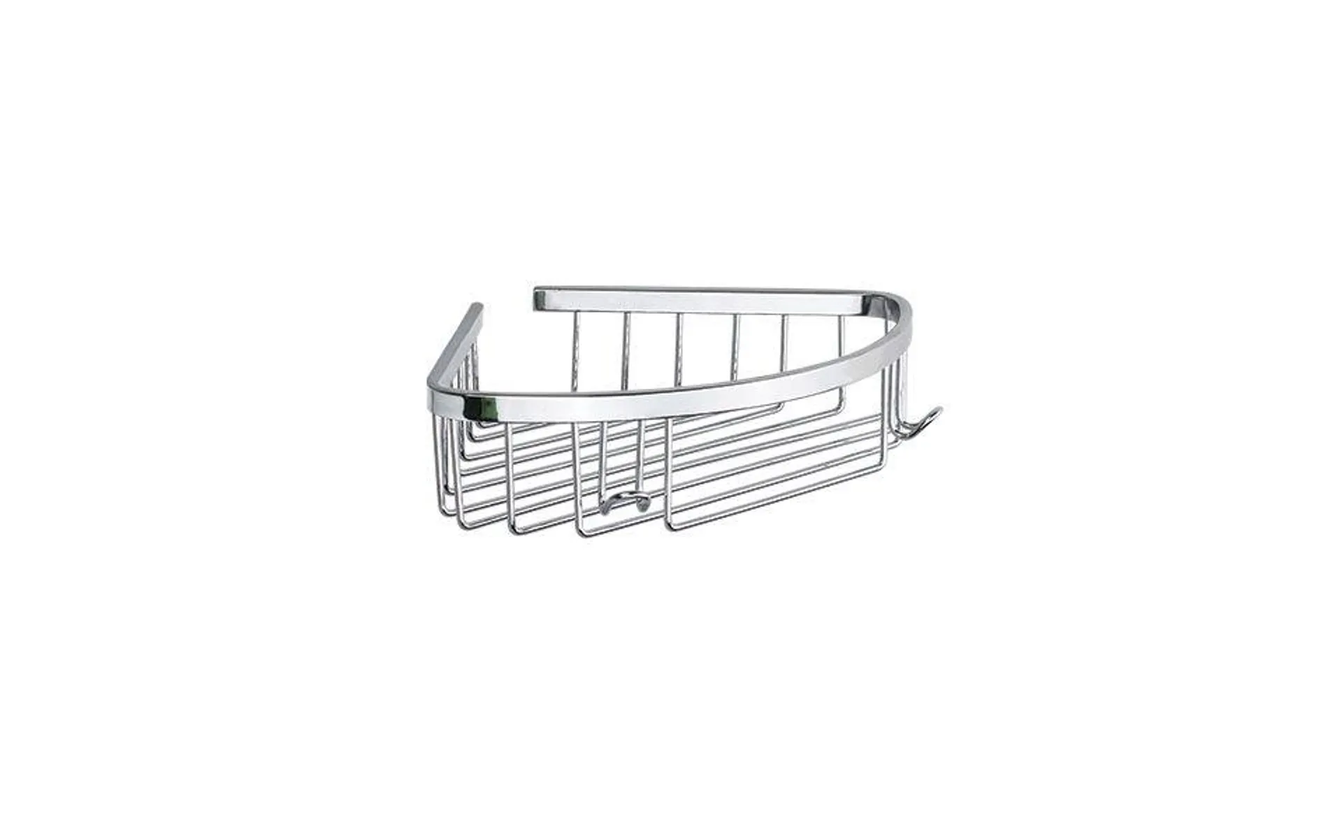 Wireline Deep Corner Soap Basket With Hooks Stainless Steel