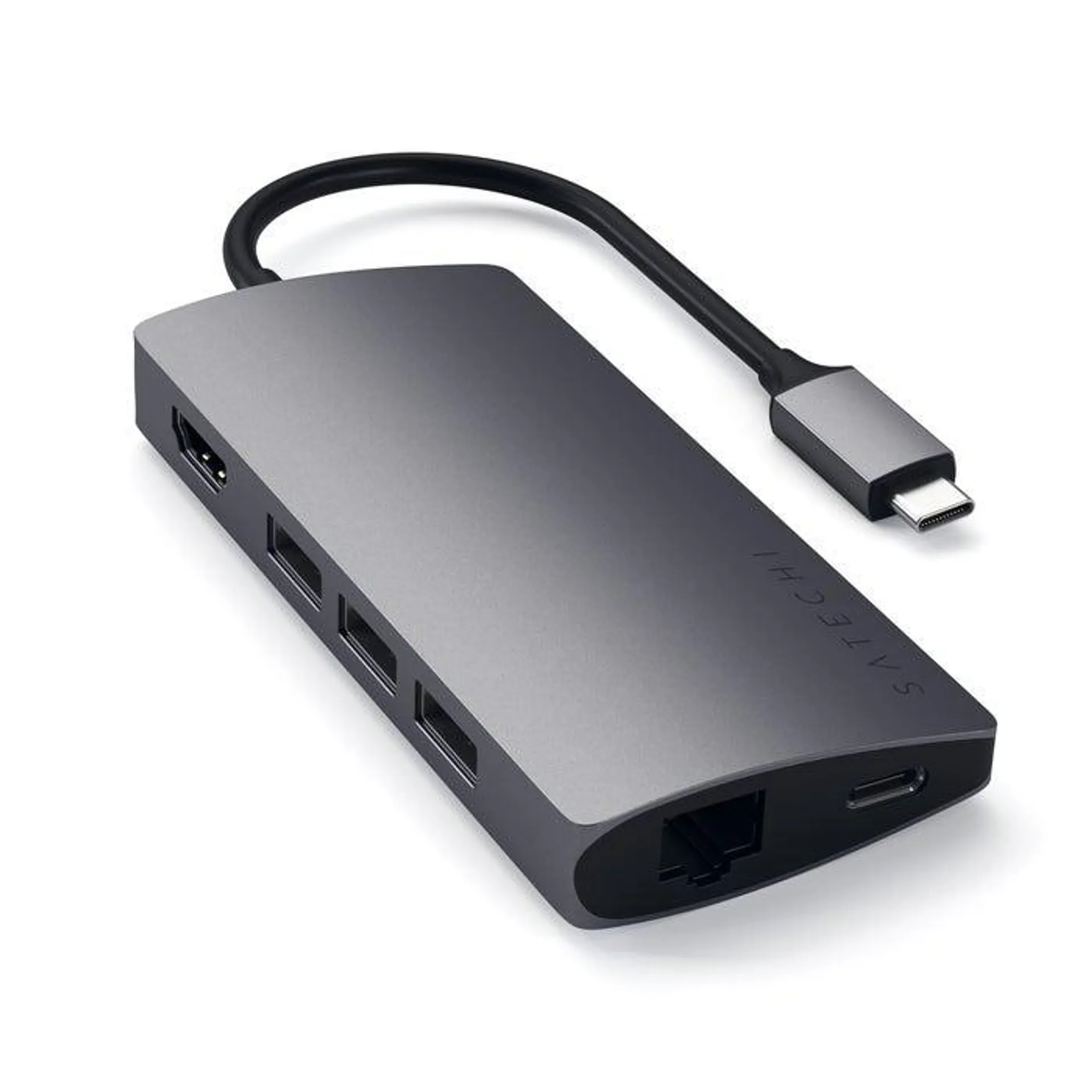 Satechi USB-C Thunderbolt 3 8-in-1 Adapter 4K with Ethernet V2 - Space Grey