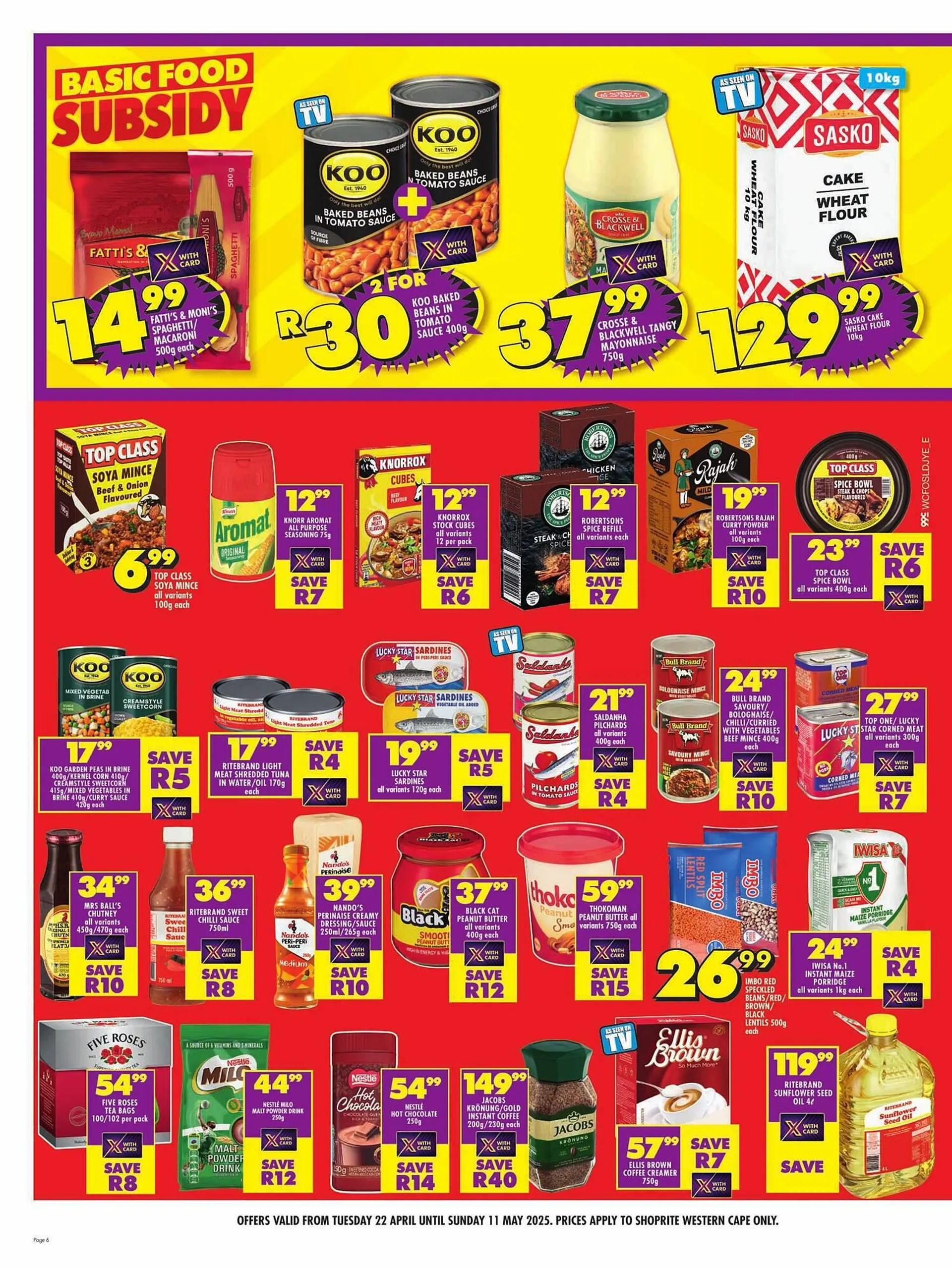 Shoprite catalogue from 22 April to 11 May 2025 - Catalogue Page 1