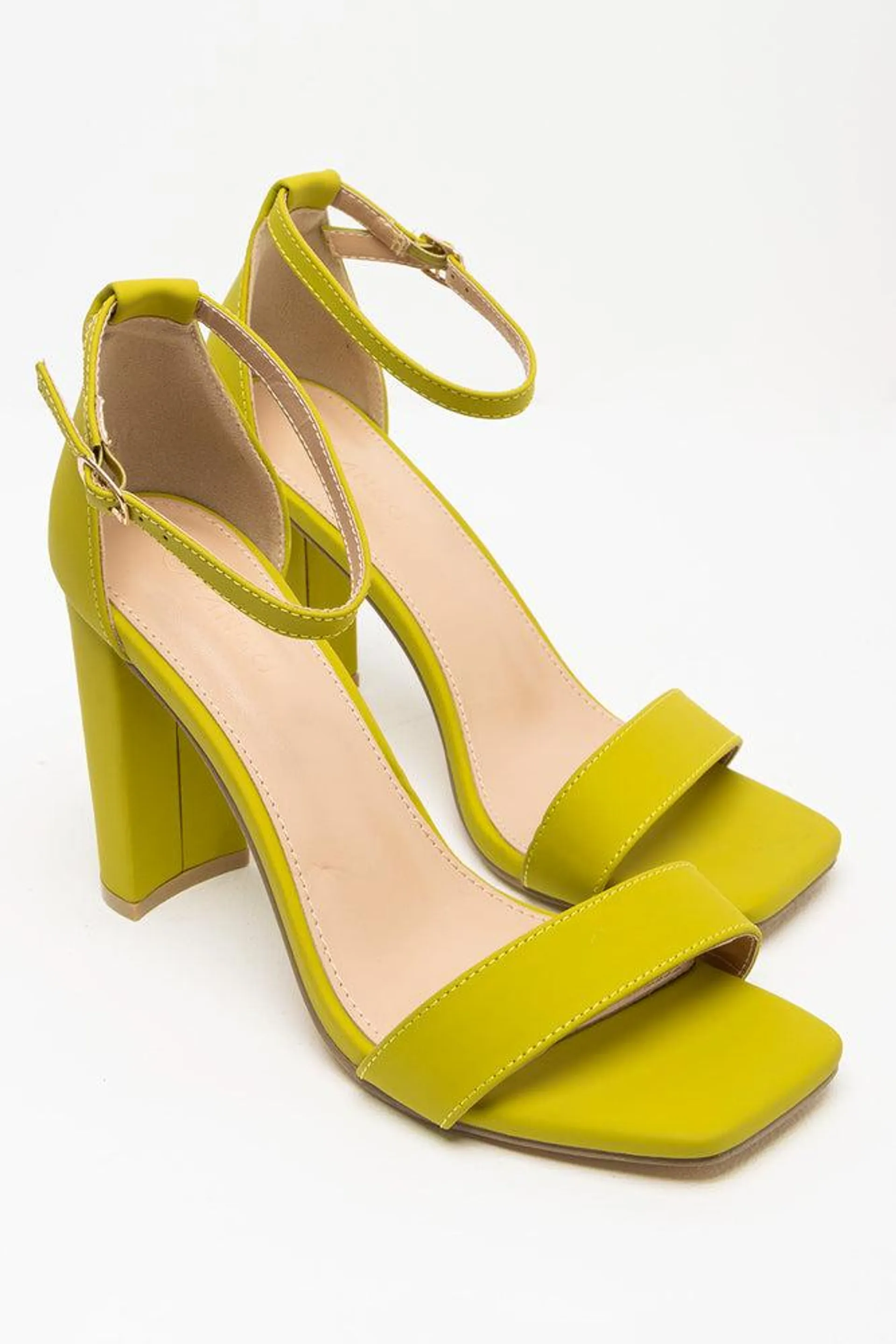 High Block Heel Sandal Green