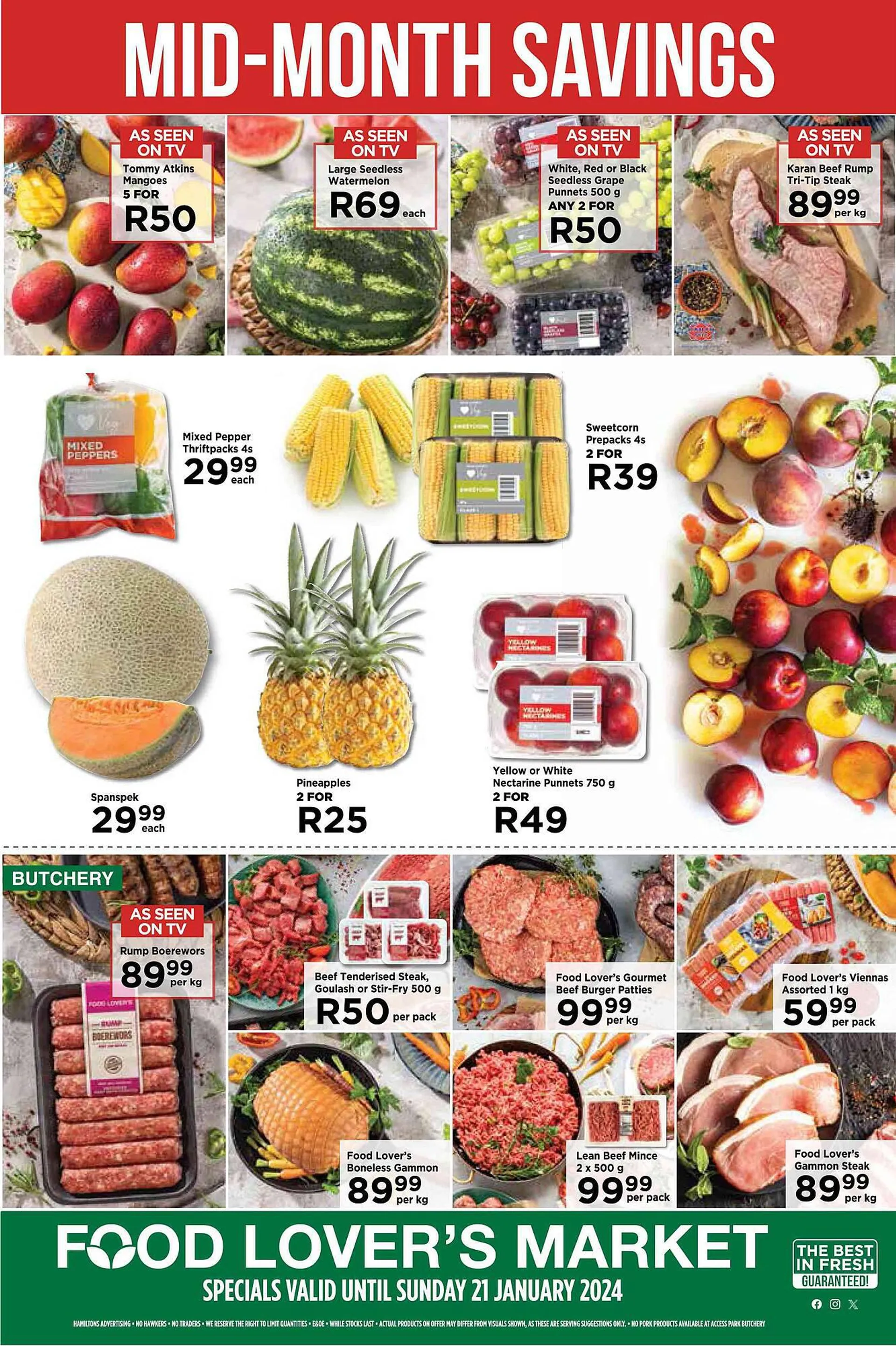 Food Lover's Market catalogue from 15 January to 21 January 2024 - Catalogue Page 1