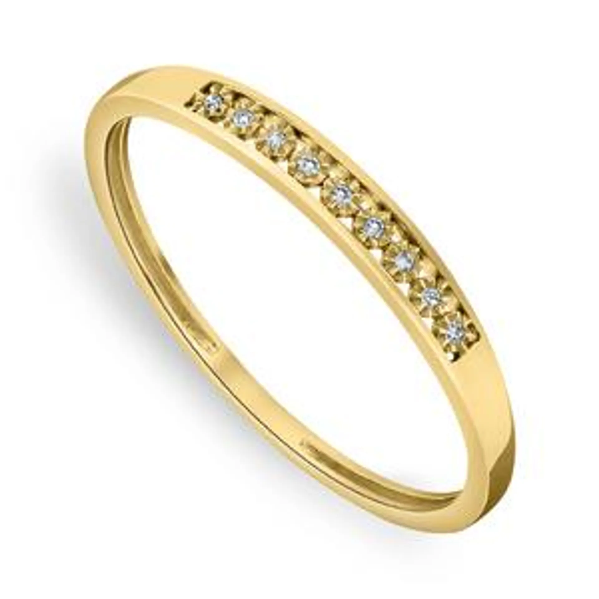 Yellow Gold Diamond Channel Women’s Anniversary Ring