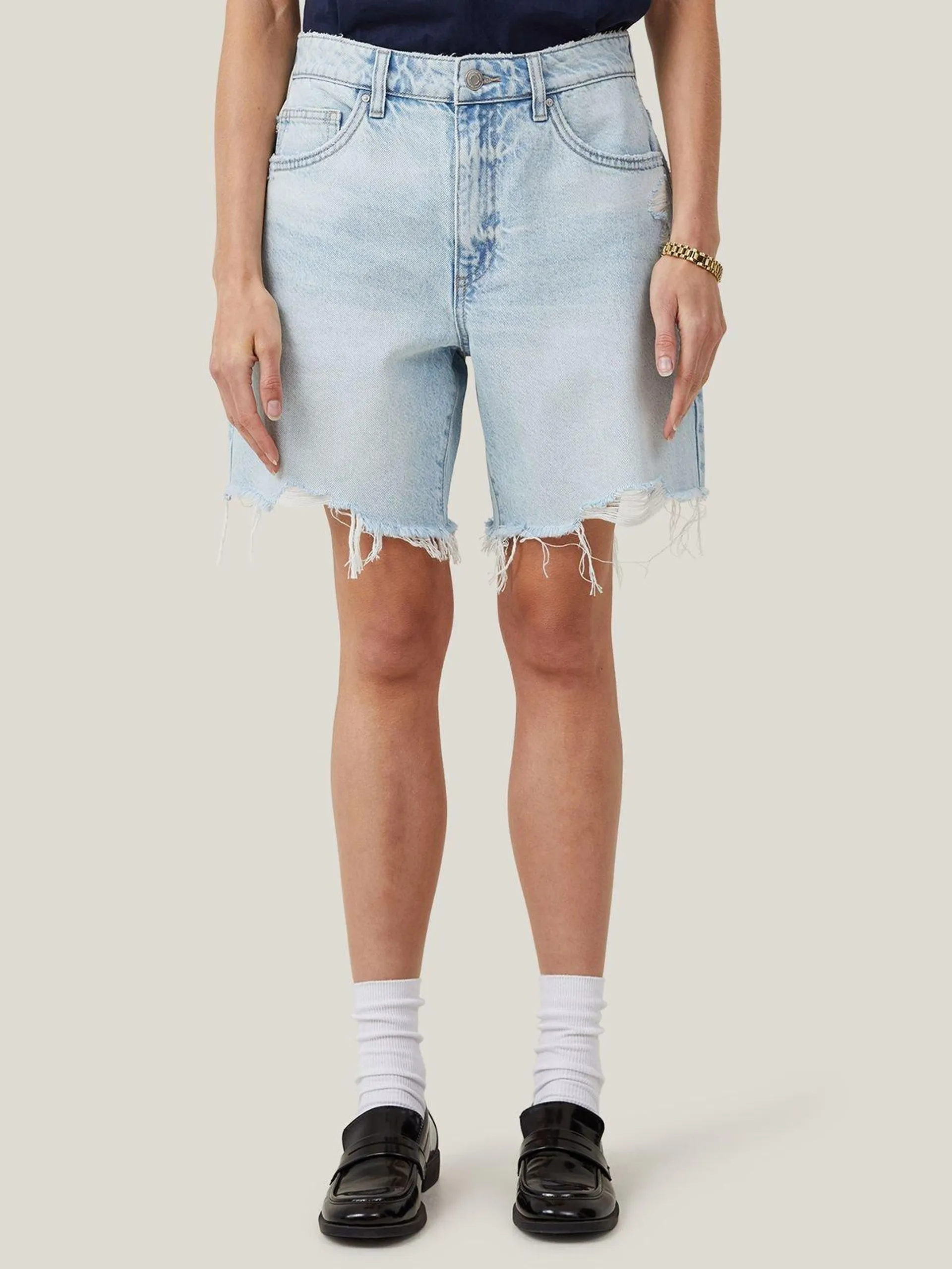 Women's Cotton On Blue Relaxed Denim Shorts