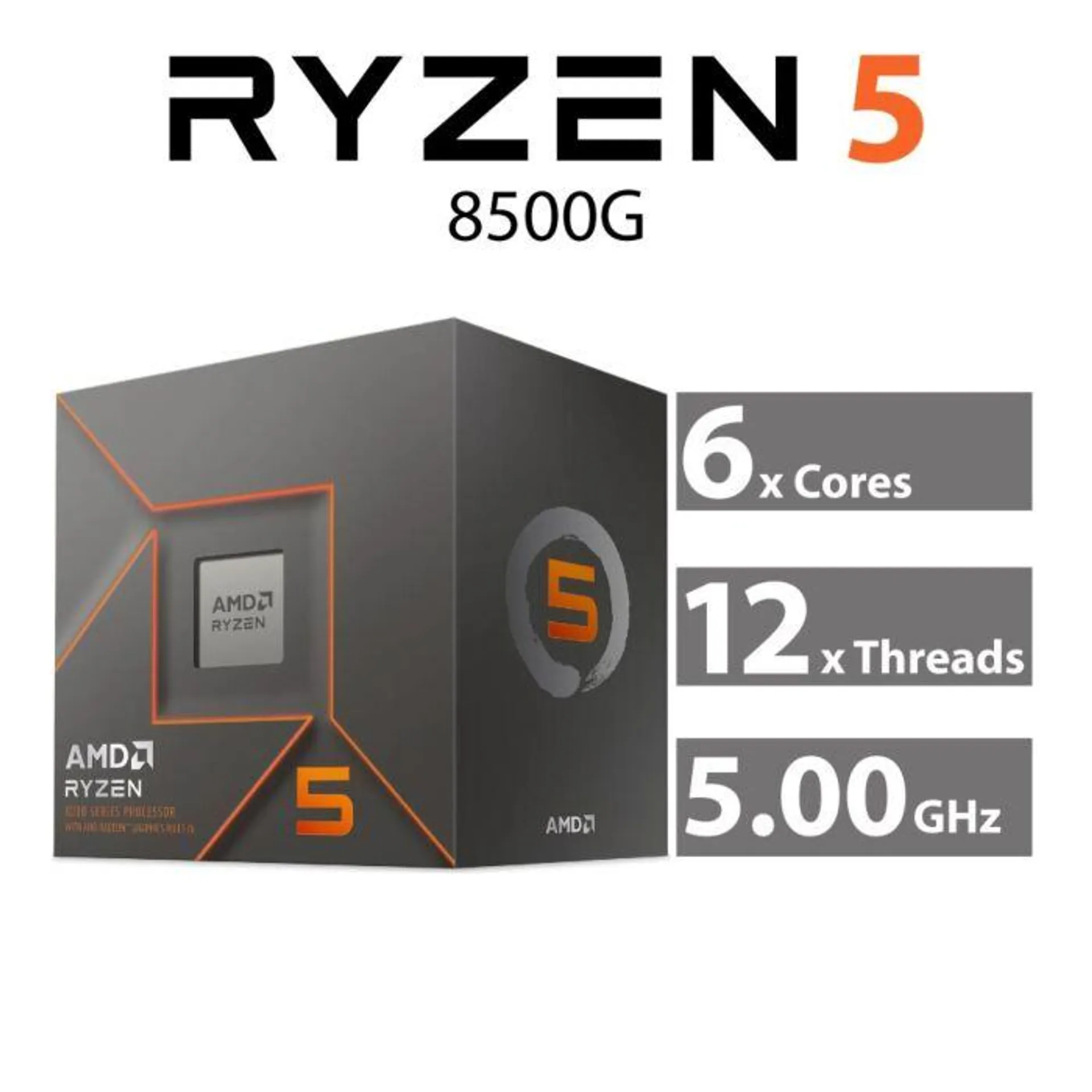 AMD Ryzen 5 8500G Phoenix 6-Core 3.50GHz AM5 65W 100-100000931BOX Desktop Processor
