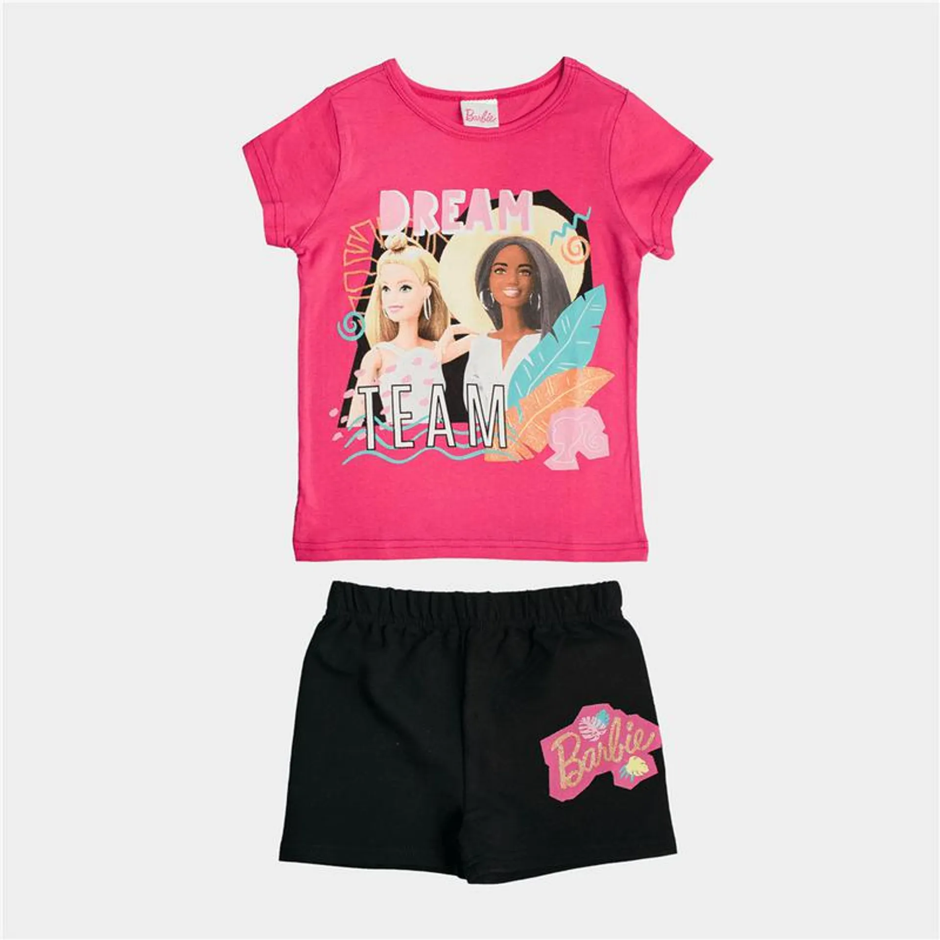 Girl's Character Group Pink Barbie Short Sets