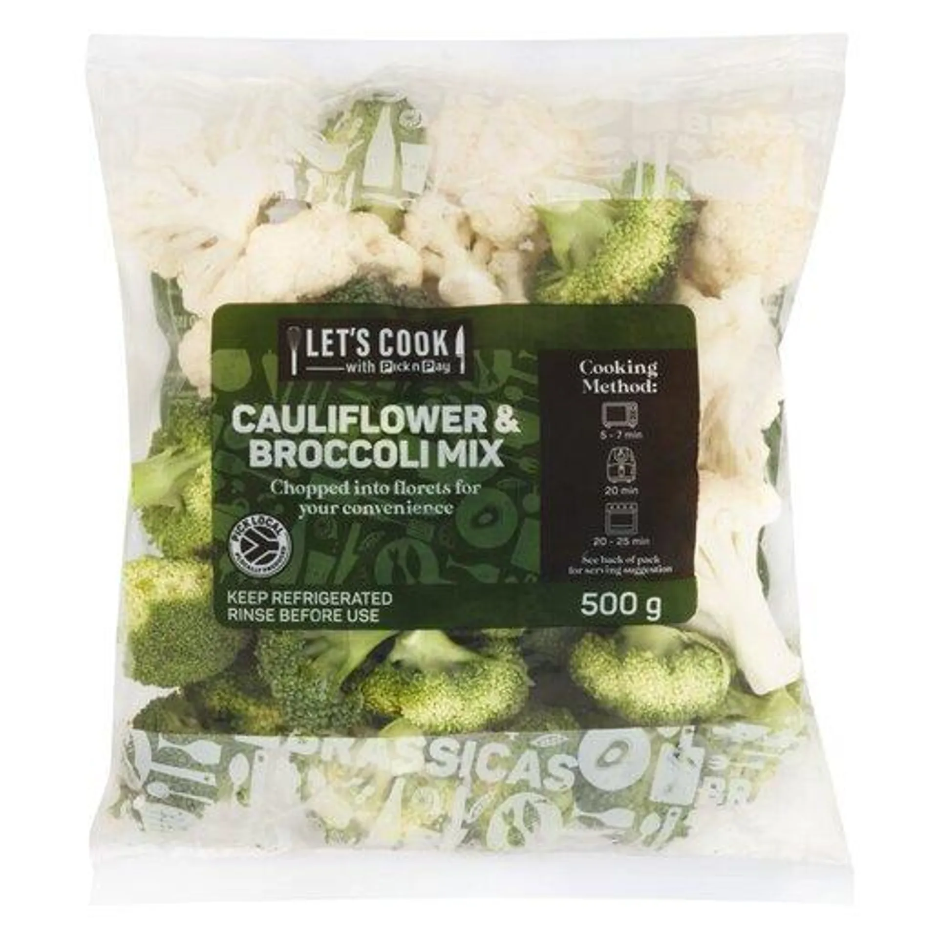 PnP Cauliflower & Broccoli Florets 500g