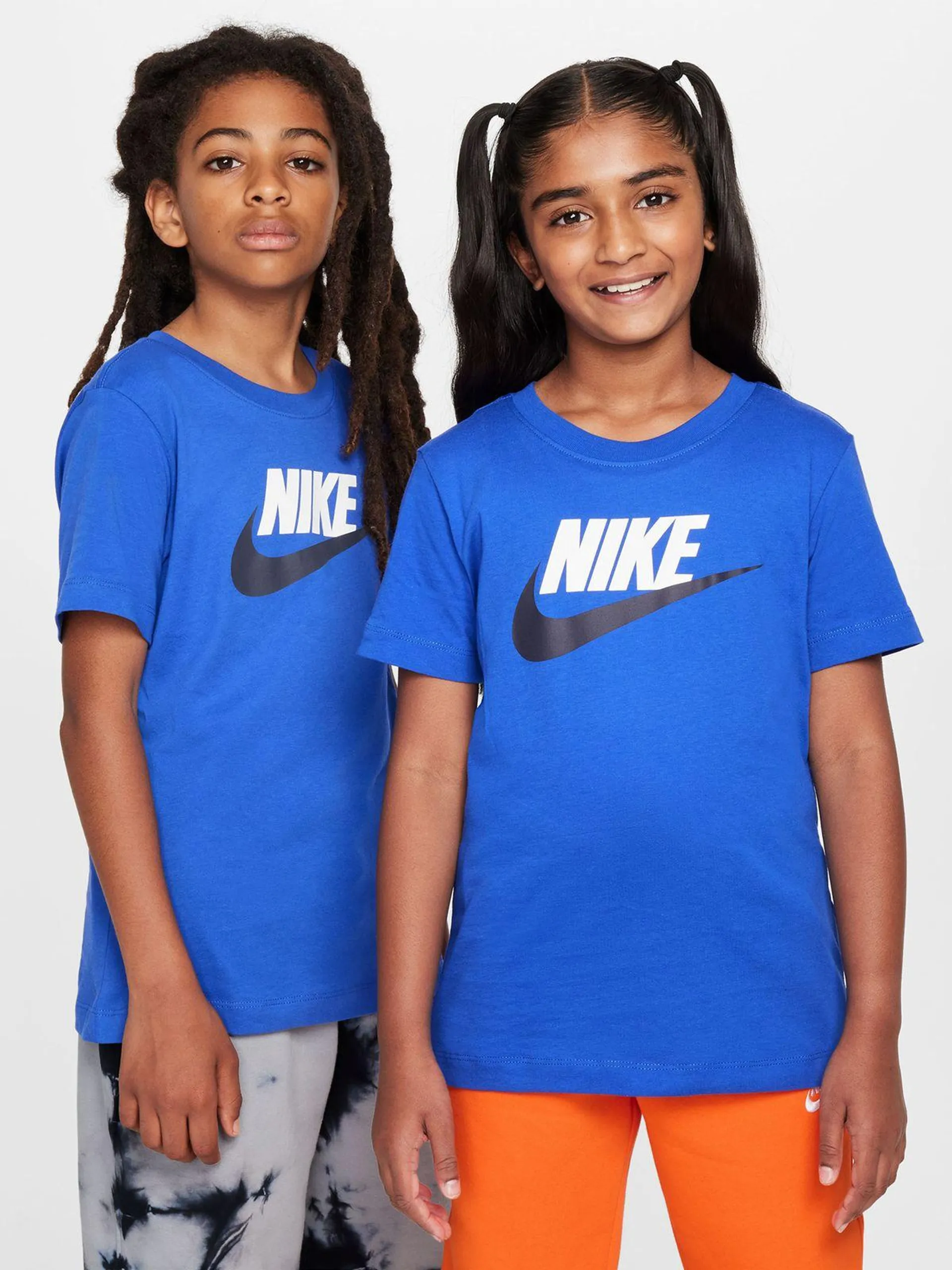 Nike Unisex Kids Sportswear Futura Blue T-Shirt