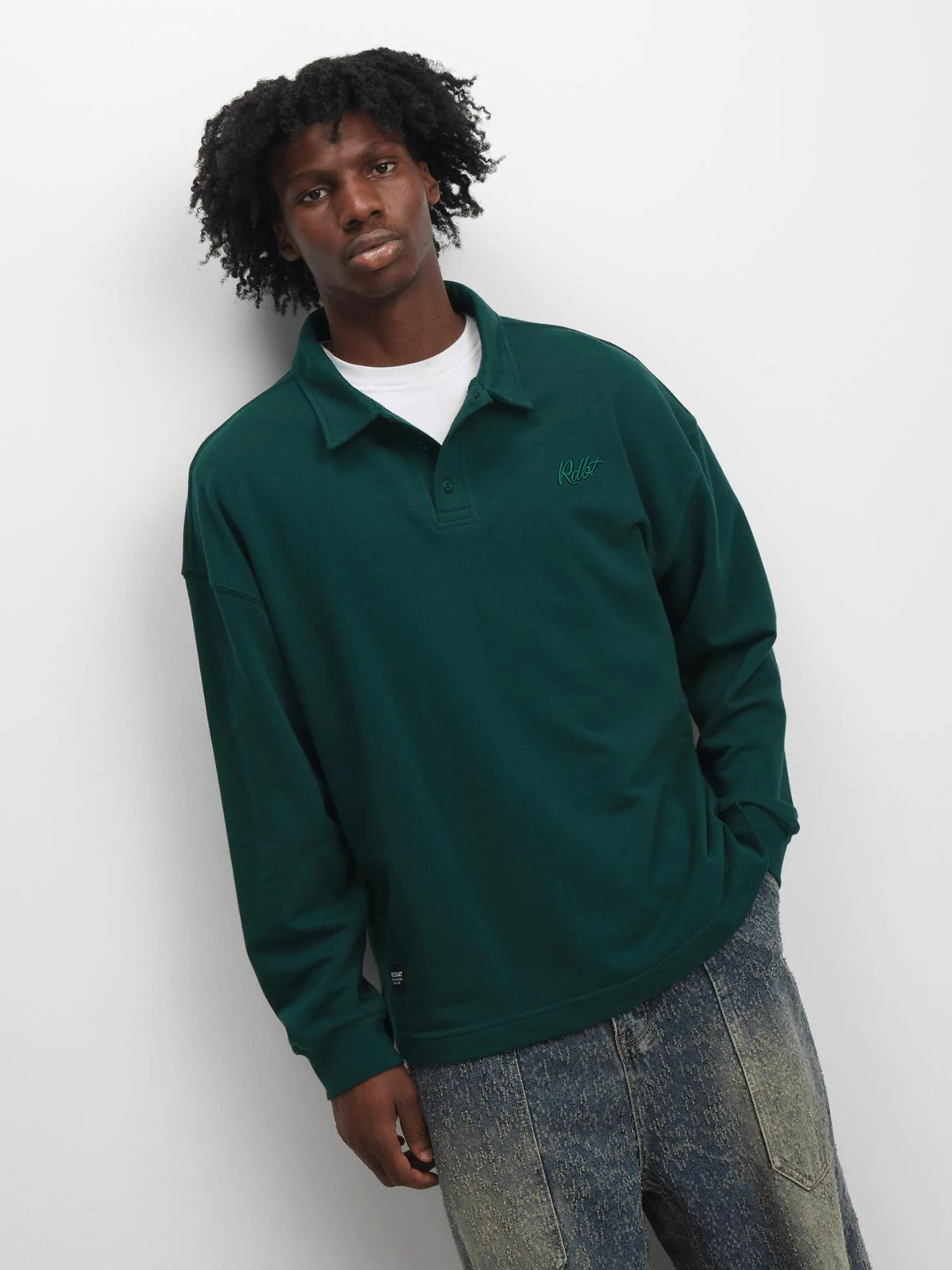 Redbat Classics Men's Pine Green Rugby Jersey
