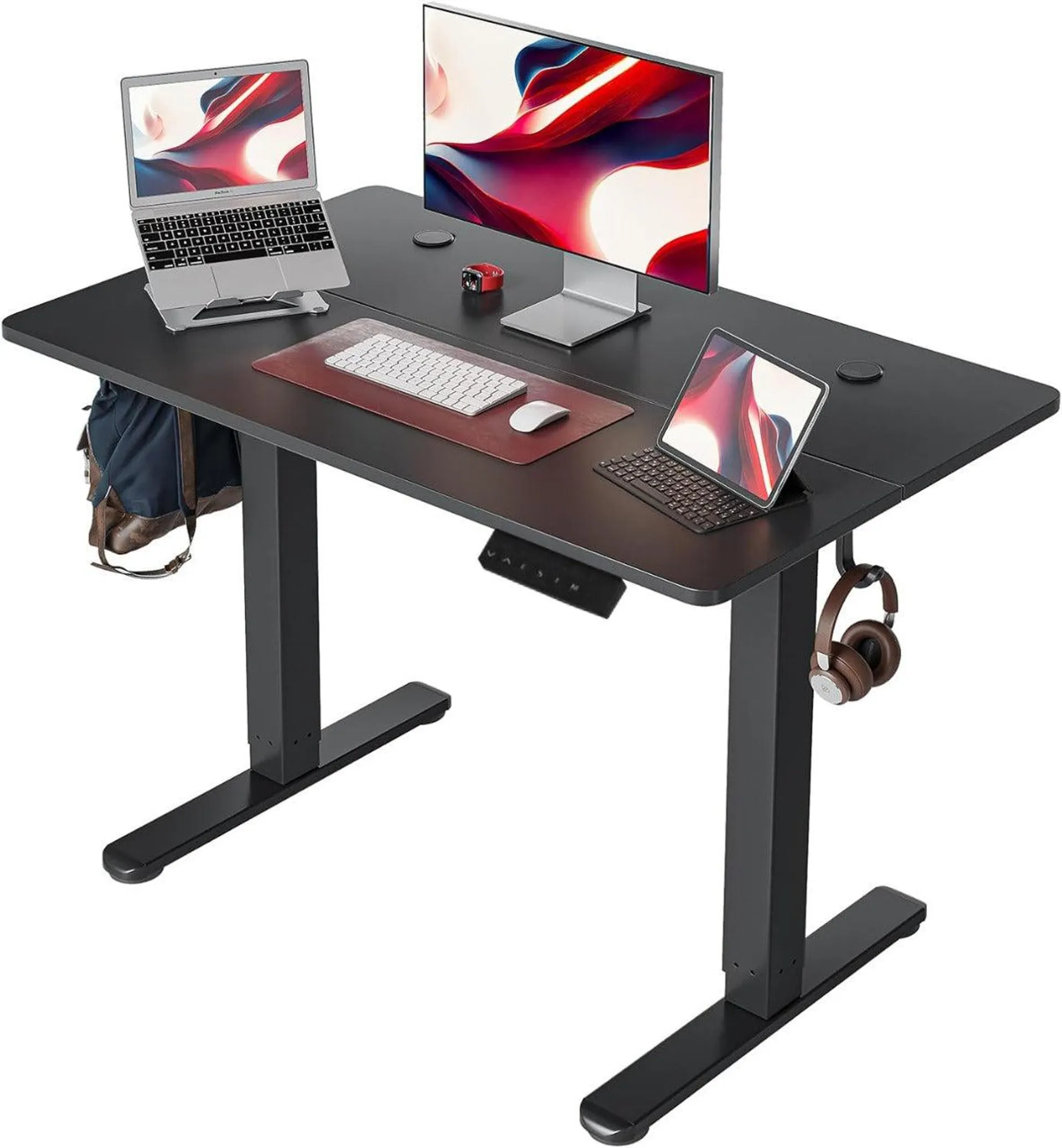 Height Adjustable Office Desk - Black