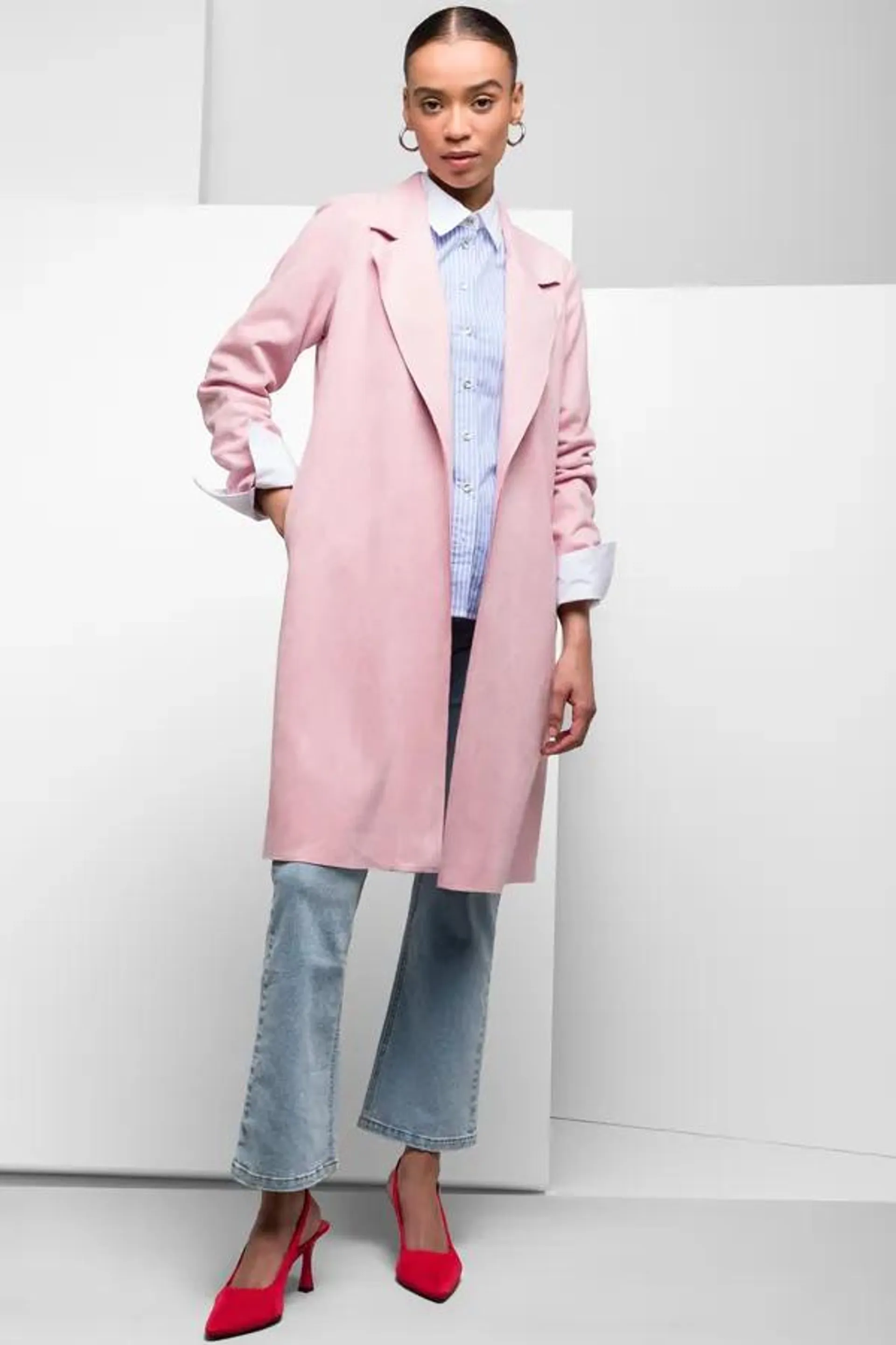 Unlined coat pink
