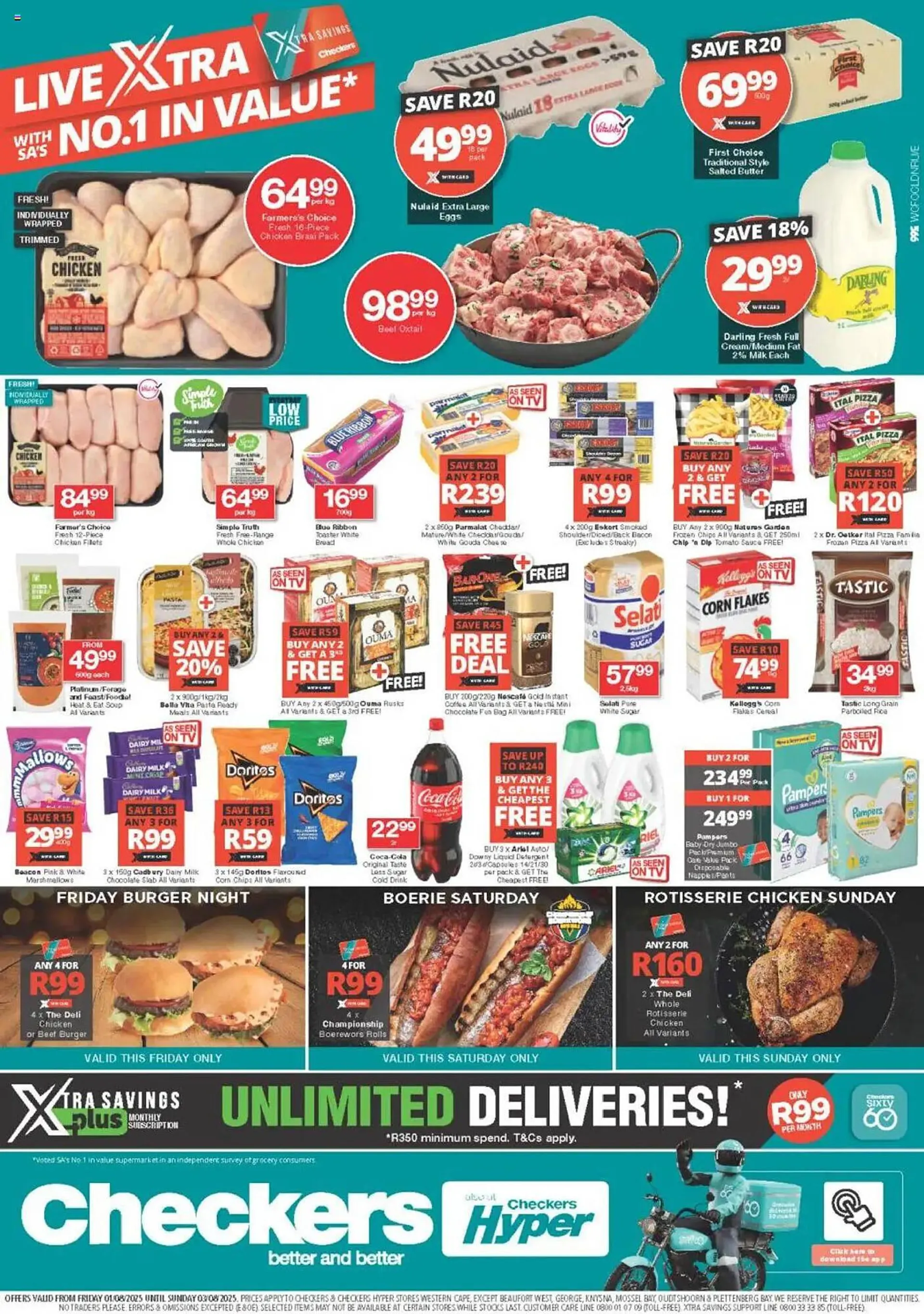Checkers catalogue from 1 August to 3 August 2025 - Catalogue Page 1