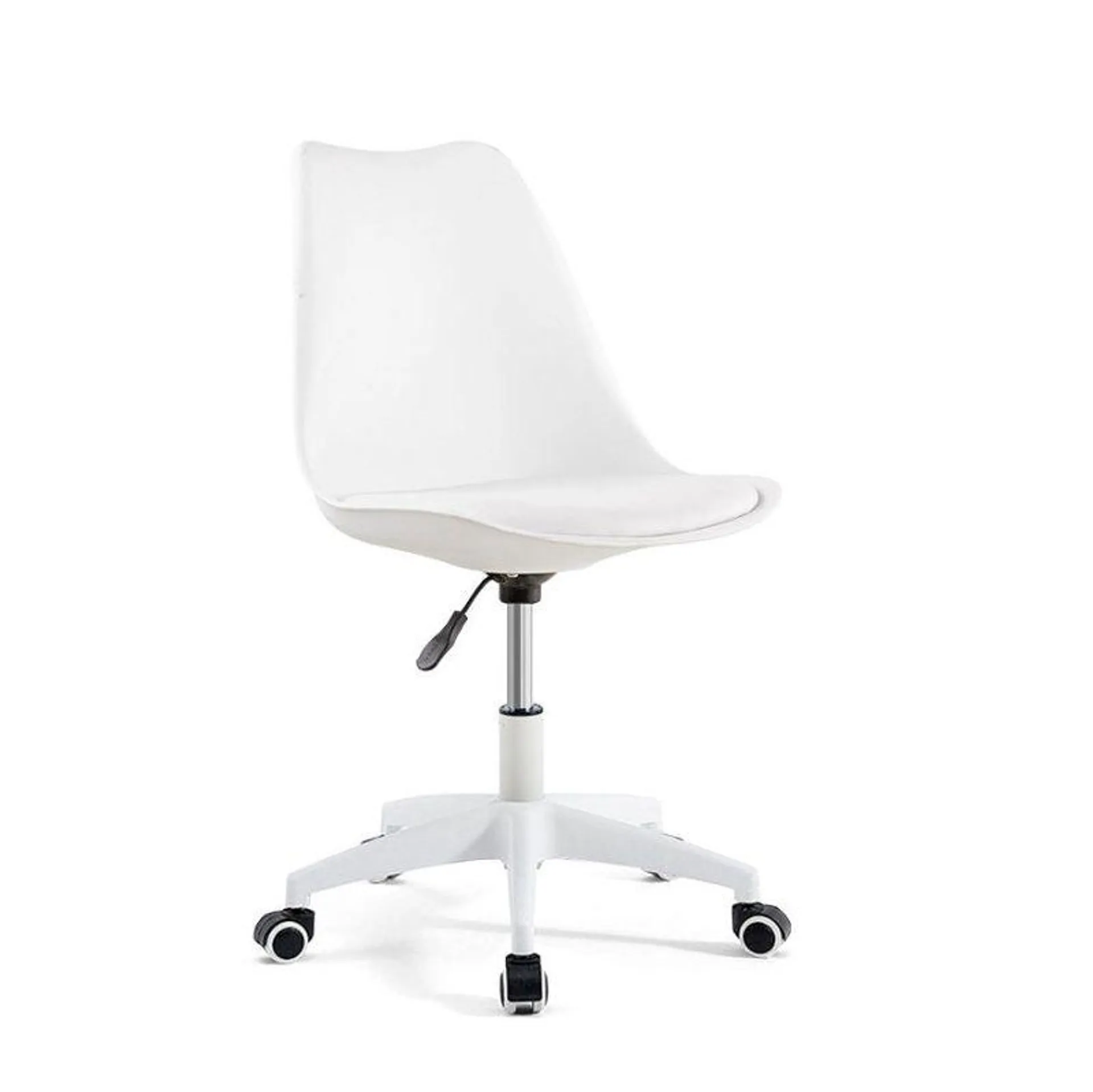 Focus - Replica Eames Chair with Wheels - White