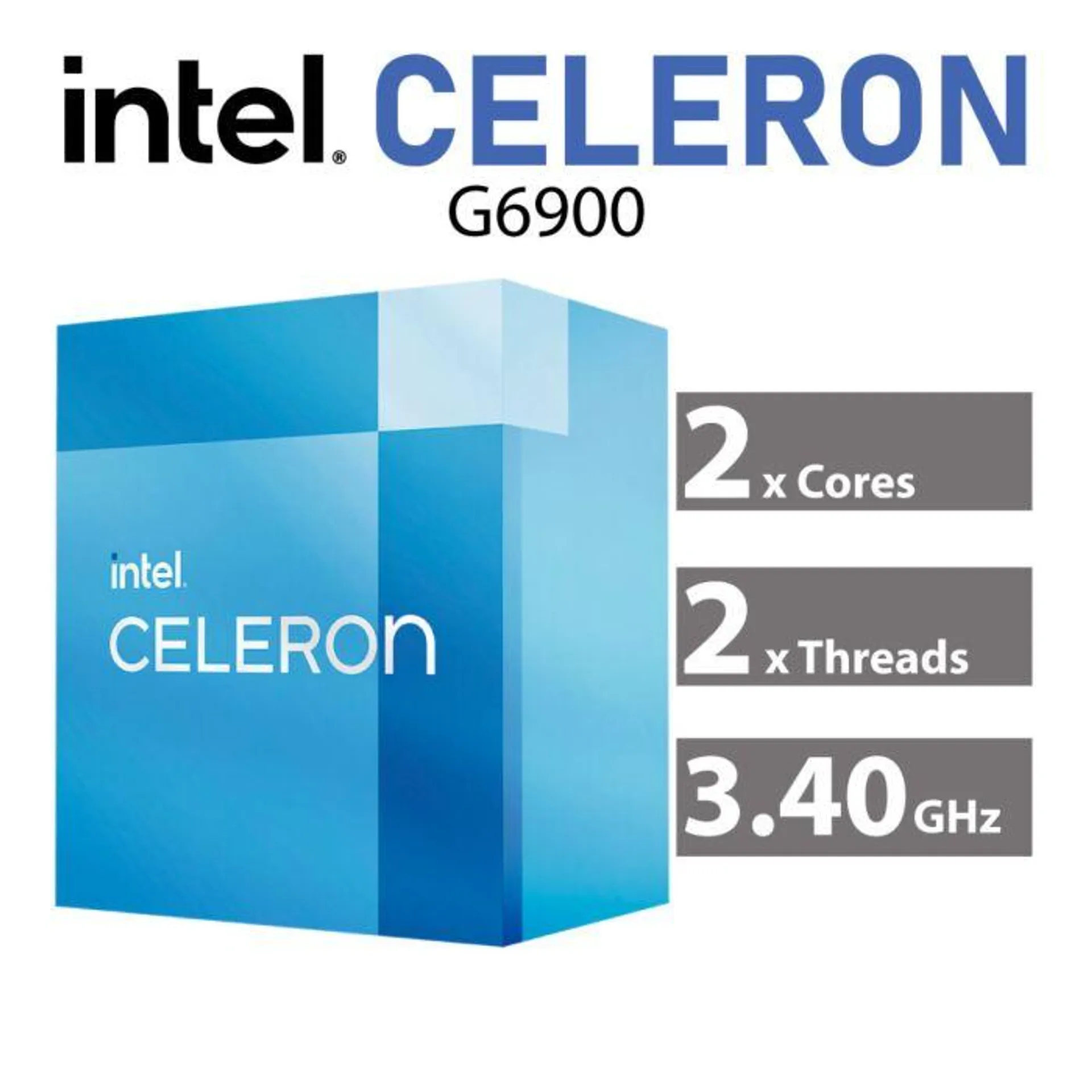 Intel Celeron G6900 Alder Lake 2-Core 3.40GHz LGA1700 46W BX80715G6900 Desktop Processor