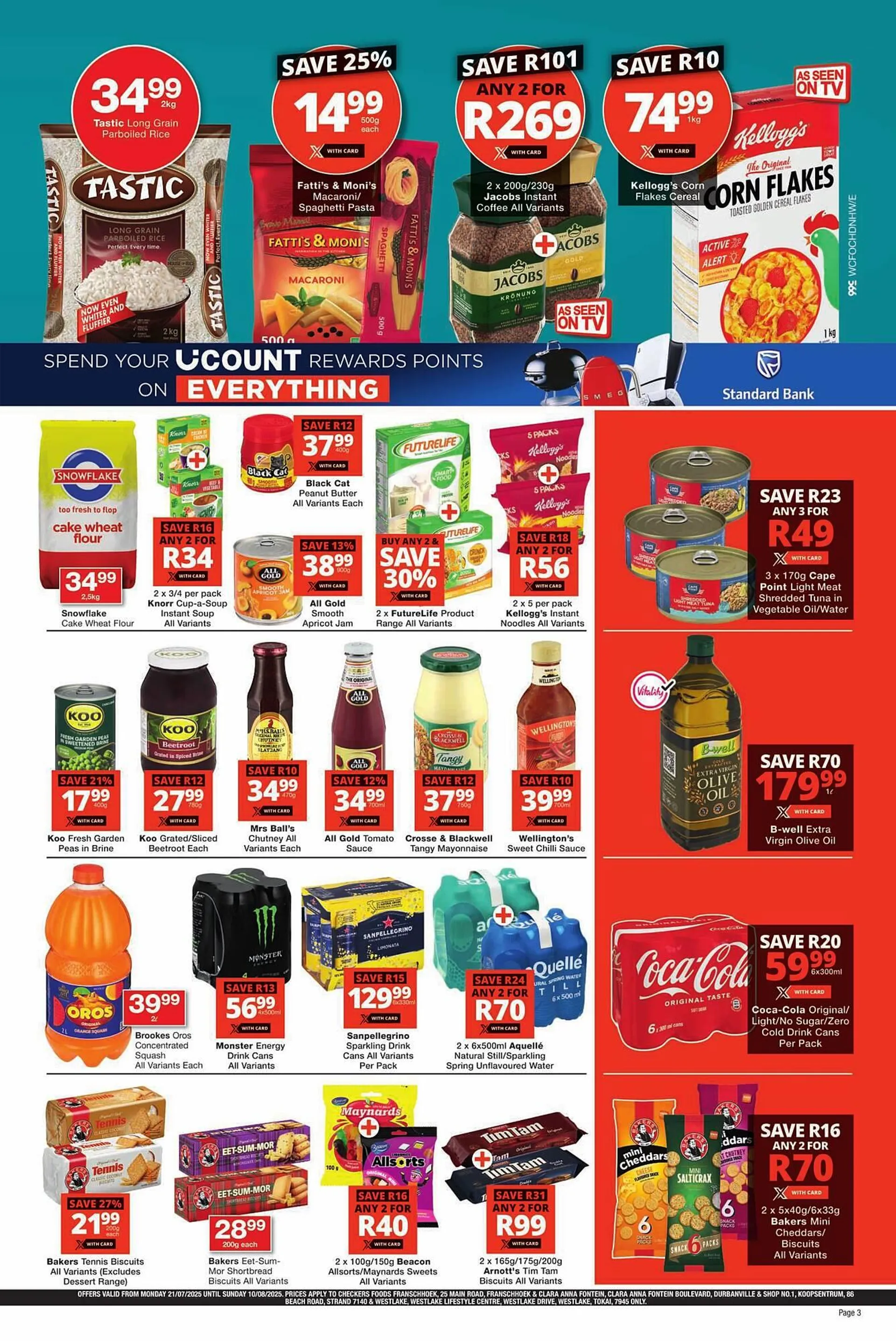Checkers catalogue from 21 July to 10 August 2025 - Catalogue Page 1
