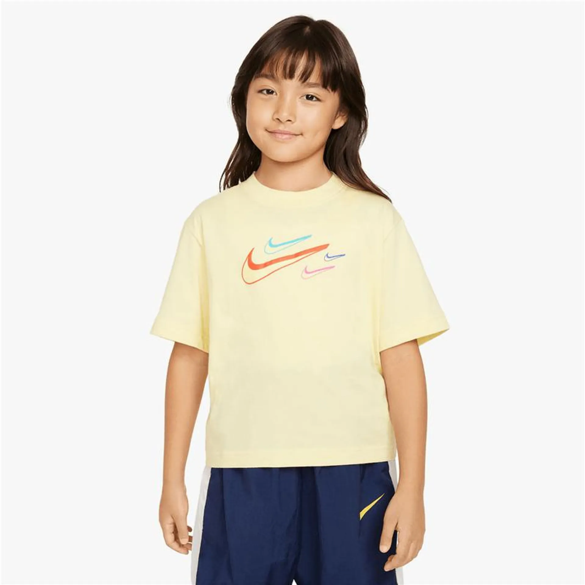 Nike Girls NSW Boxy Yellow T-shirt