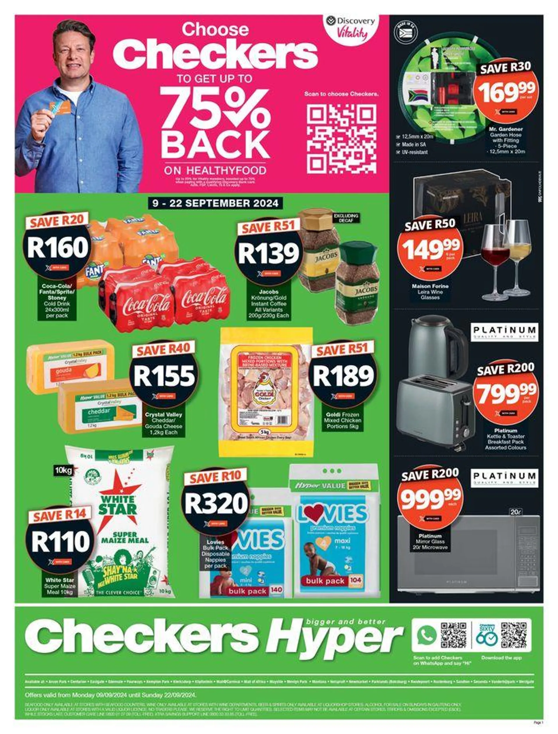 Checkers weekly specials from 9 September to 22 September 2024 - Catalogue Page 1